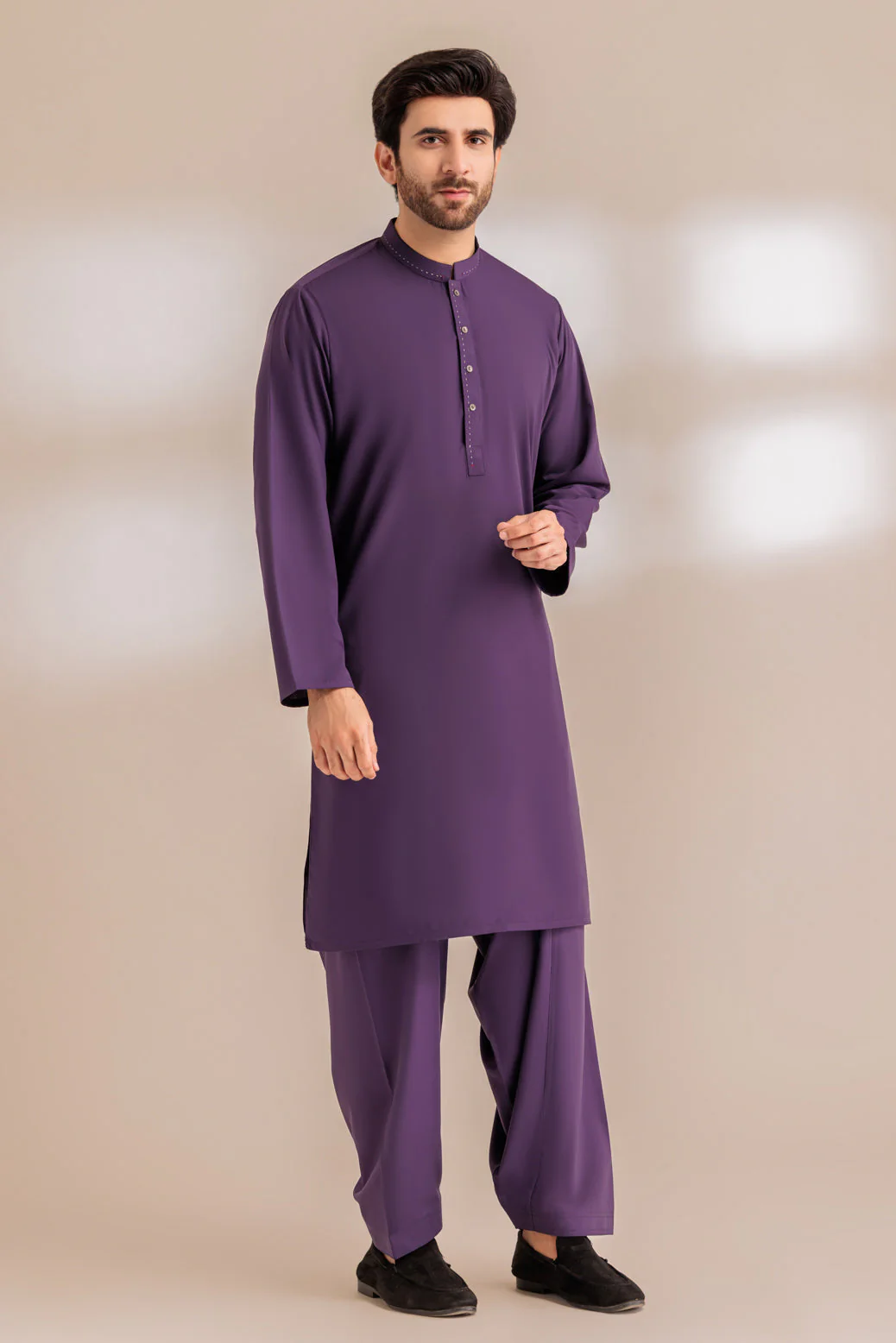 P-PURPLE-BLENDED-KURTA SHALWAR - (KSRS23-099) - Image 3