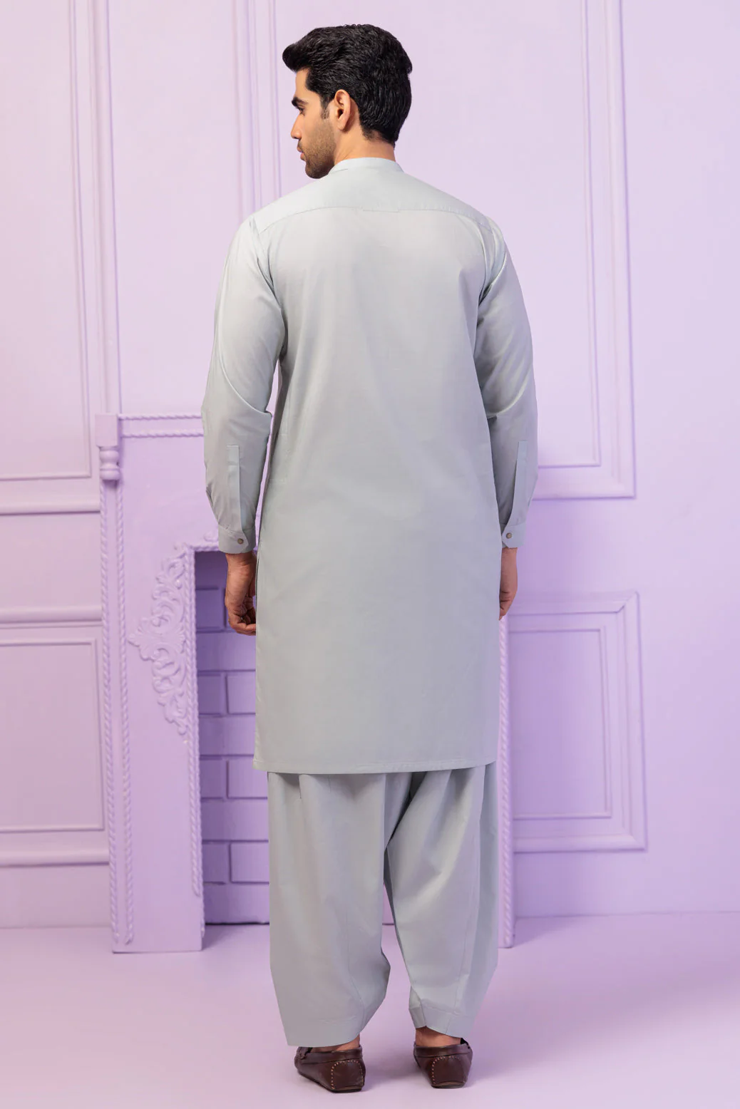 P-SMOKE-COTTON-KURTA SHALWAR - (KSRS24-039) - Image 5