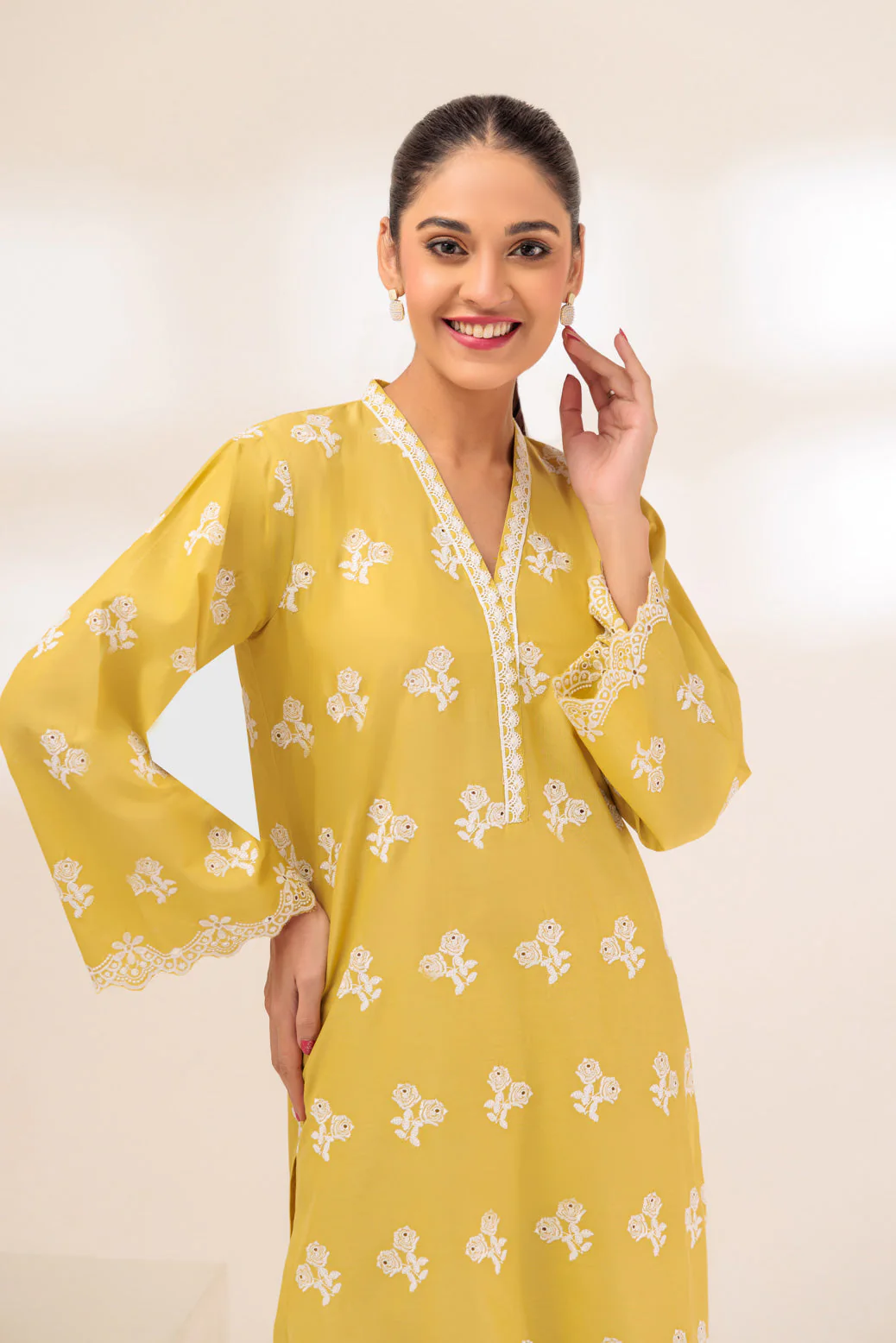 P-YELLOW-CAMBRIC-2 PIECE (BSRS232P01) - Image 2