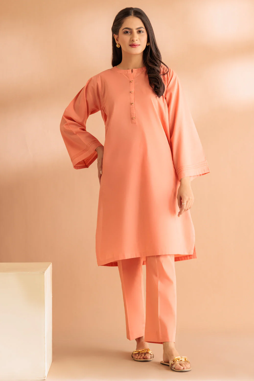 PEACH-CAMBRIC-2 PIECE (SS2242P14) - Image 3