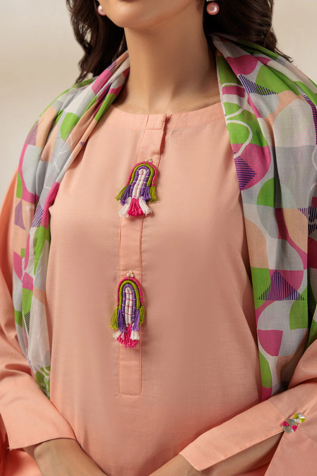 PEACH-CAMBRIC-3 PIECE (BPS1243P21) - Image 2