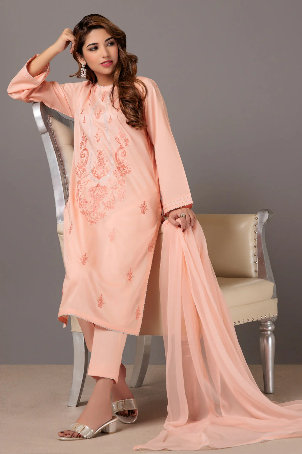 PEACH-CAMBRIC-3 PIECE (SHS233P04) - Image 4
