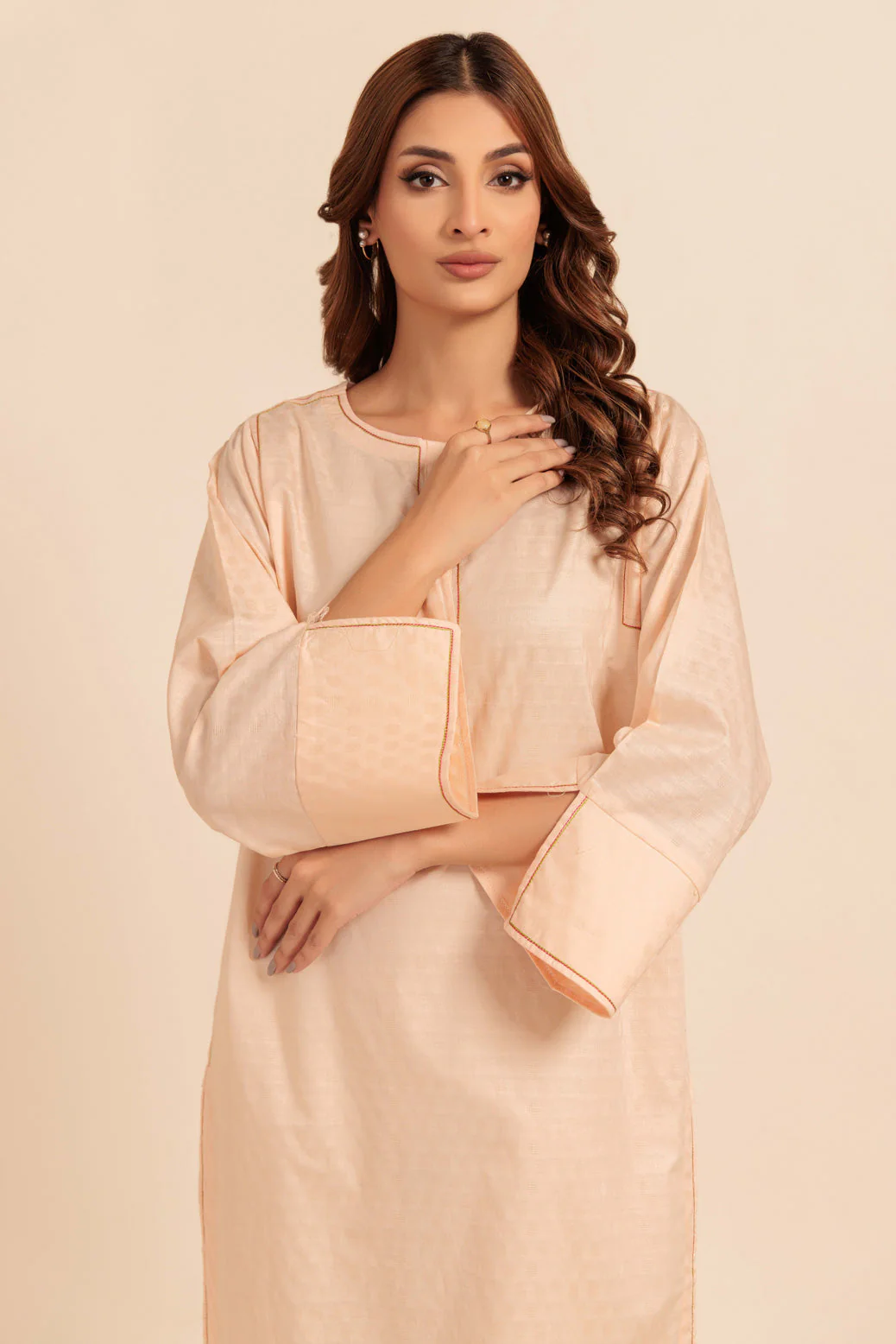 PEACH-JACQUARD-1 PIECE (PWS6241P12) - Image 3