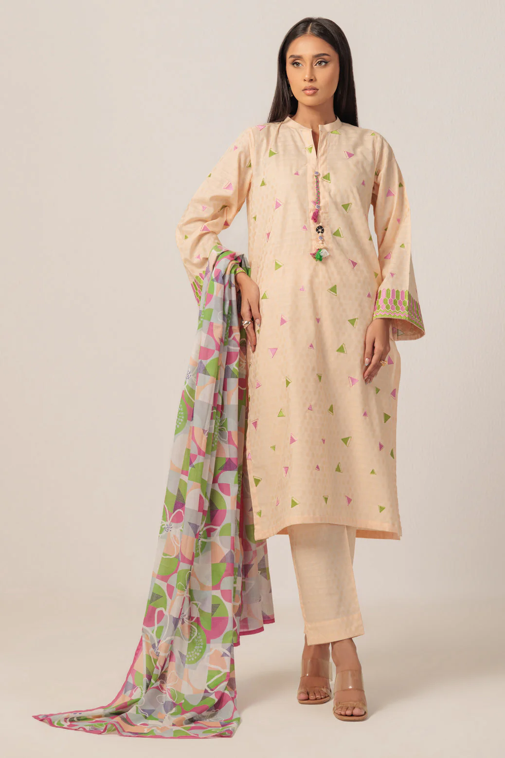 PEACH-JACQUARD-3 PIECE (PWS1243P08) - Image 2