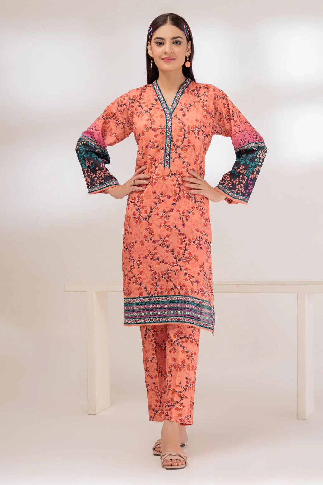 PEACH-LAWN-2 PIECE (BSAS232P35) - Image 3