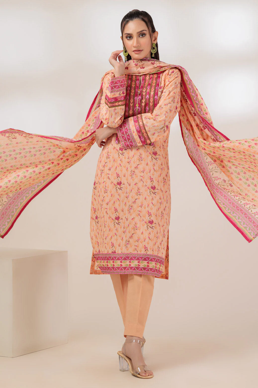 PEACH-LAWN-2 PIECE (SAS232P44) - Image 4