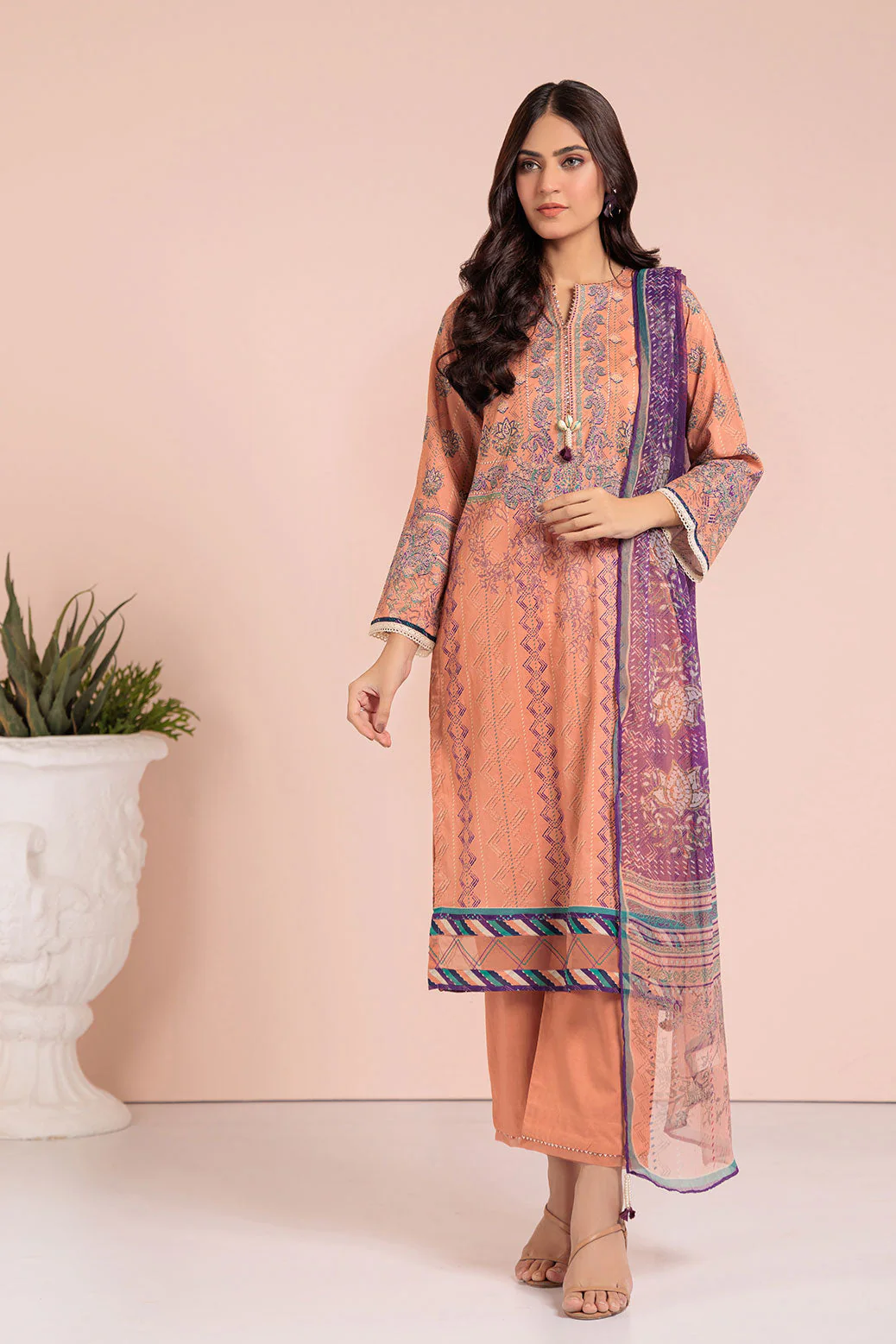 PEACH-LAWN-3 PIECE (SAS233P20) - Image 2