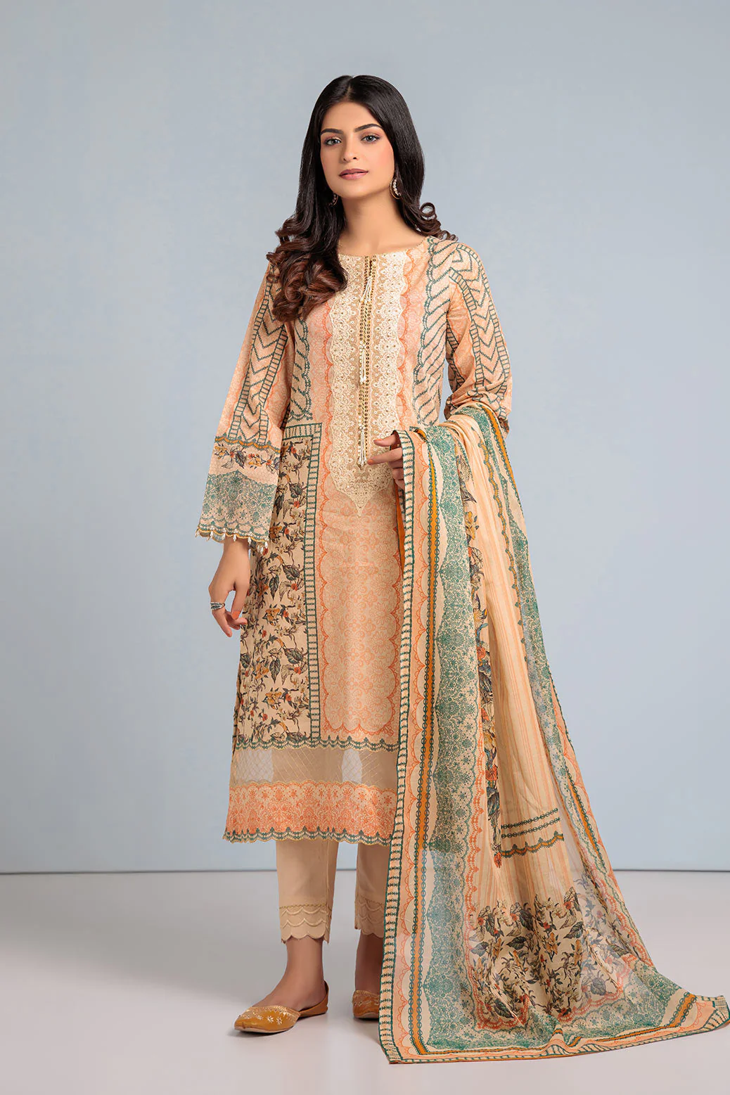 PEACH-LAWN-3 PIECE (SSS233P98) - Image 3