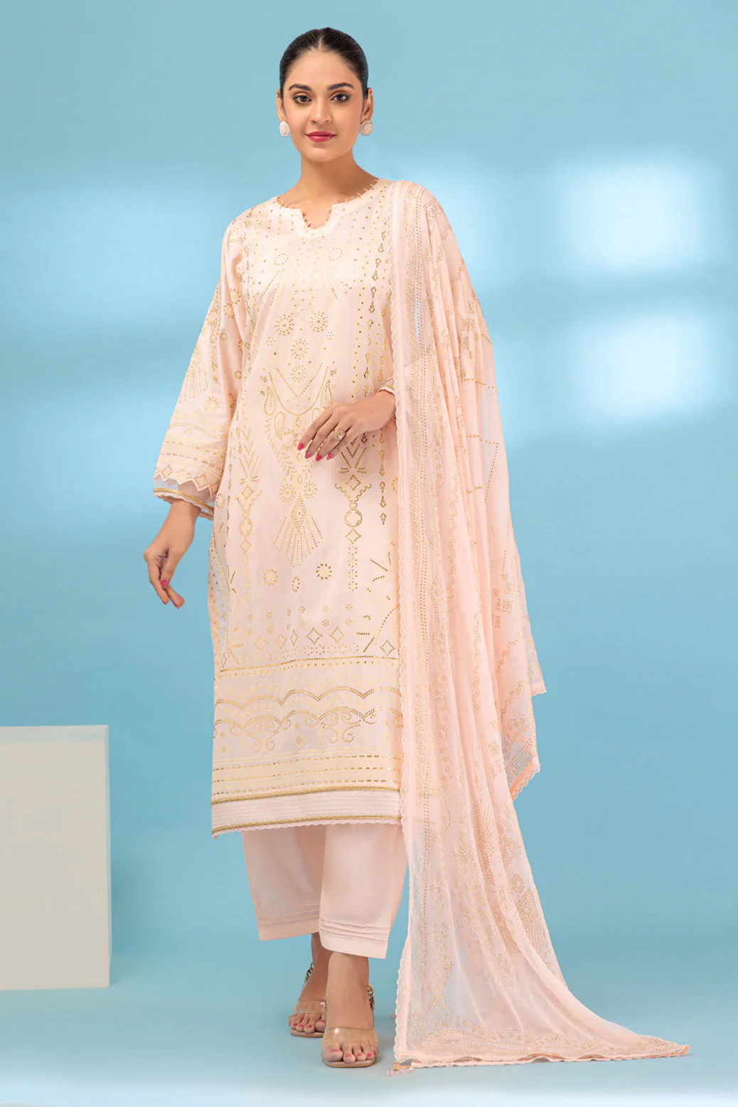 PEACH-VISCOSE-3 PIECE (BSHS233P03) - Image 4