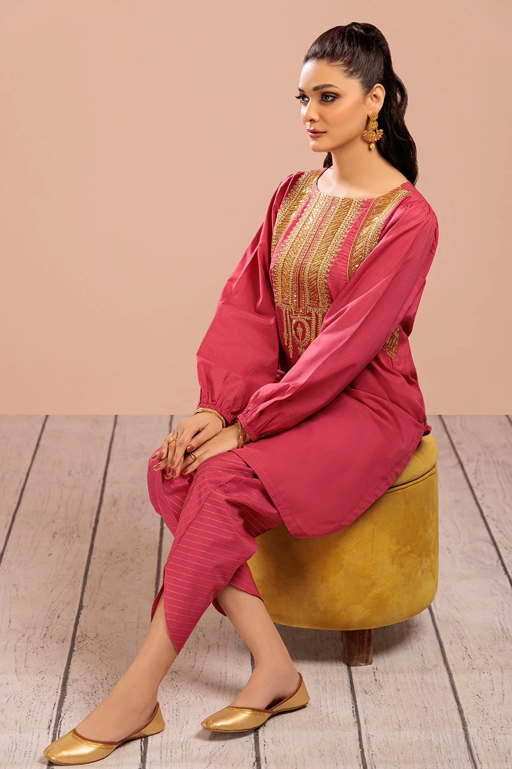 PINK-CAMBRIC-2 PIECE (SSS232P20) - Image 4