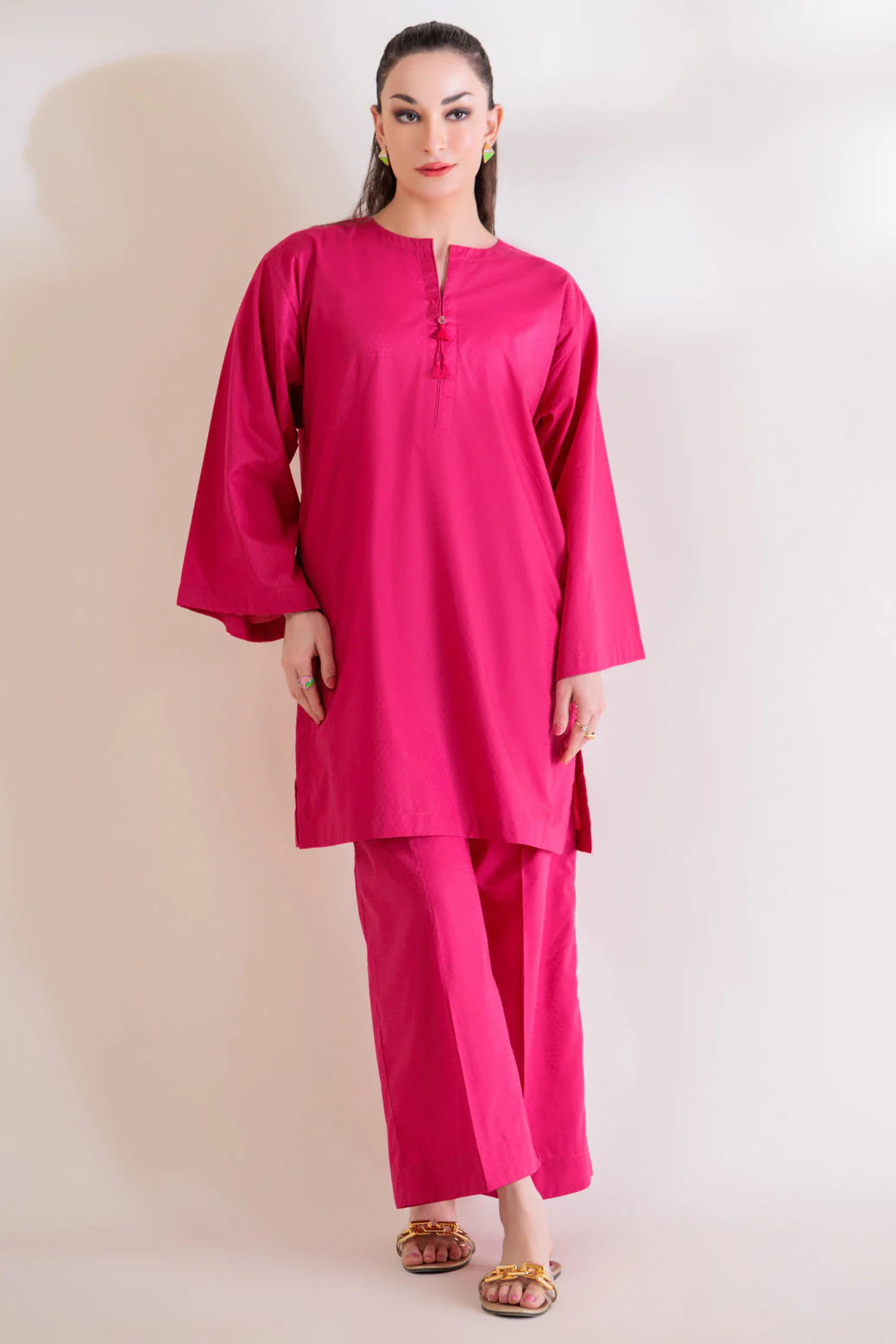 PINK-DOBBY-2 PIECE (SS2242P13)