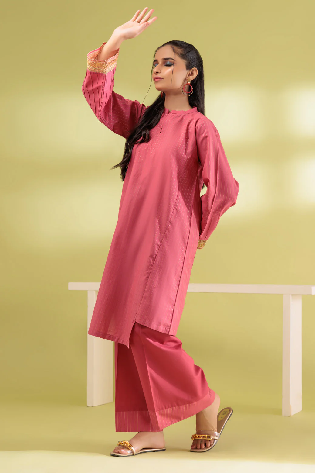 PINK-DOBBY-2 PIECE (SSS232P21) - Image 3