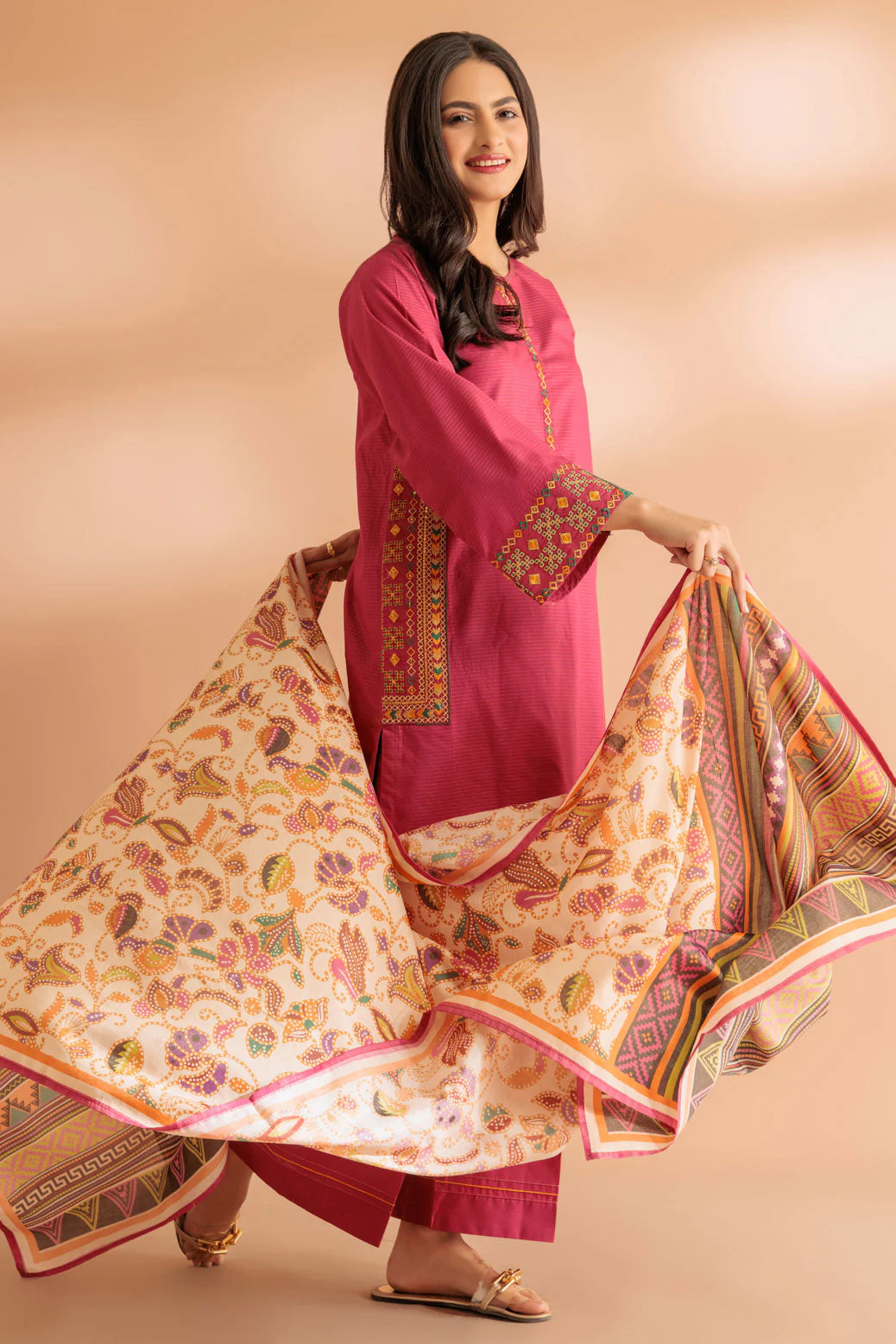 PINK-DOBBY-3 PIECE (SS1243P06) - Image 4