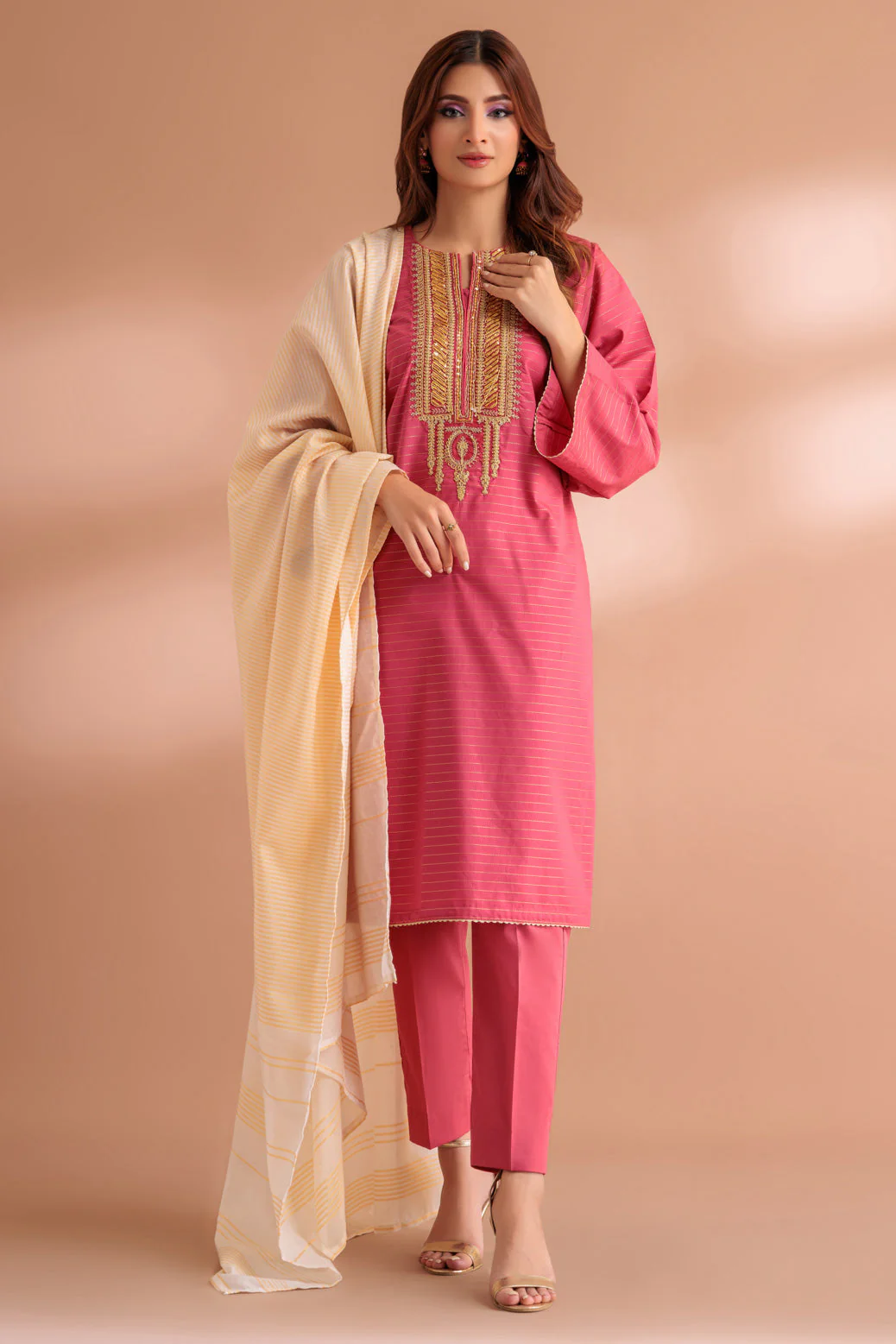 PINK-DOBBY-3 PIECE (SS2243P07) - Image 3