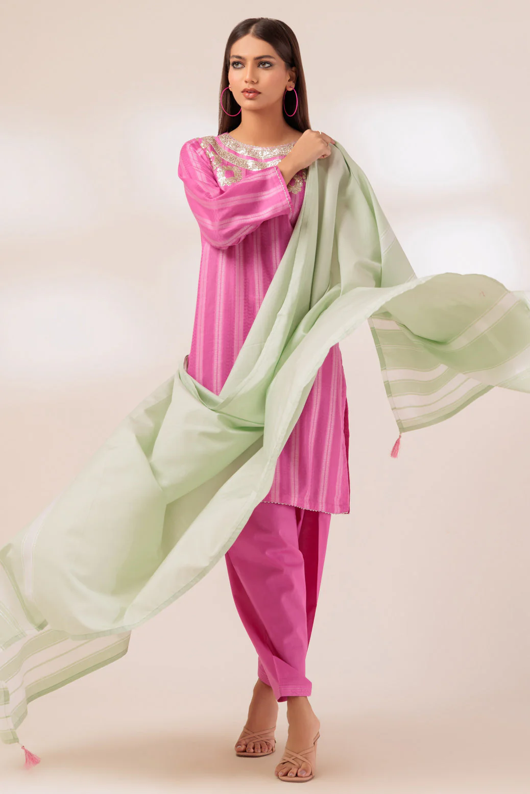 PINK-DYED DOBBY-3 PIECE (PWS5233P03) - Image 3
