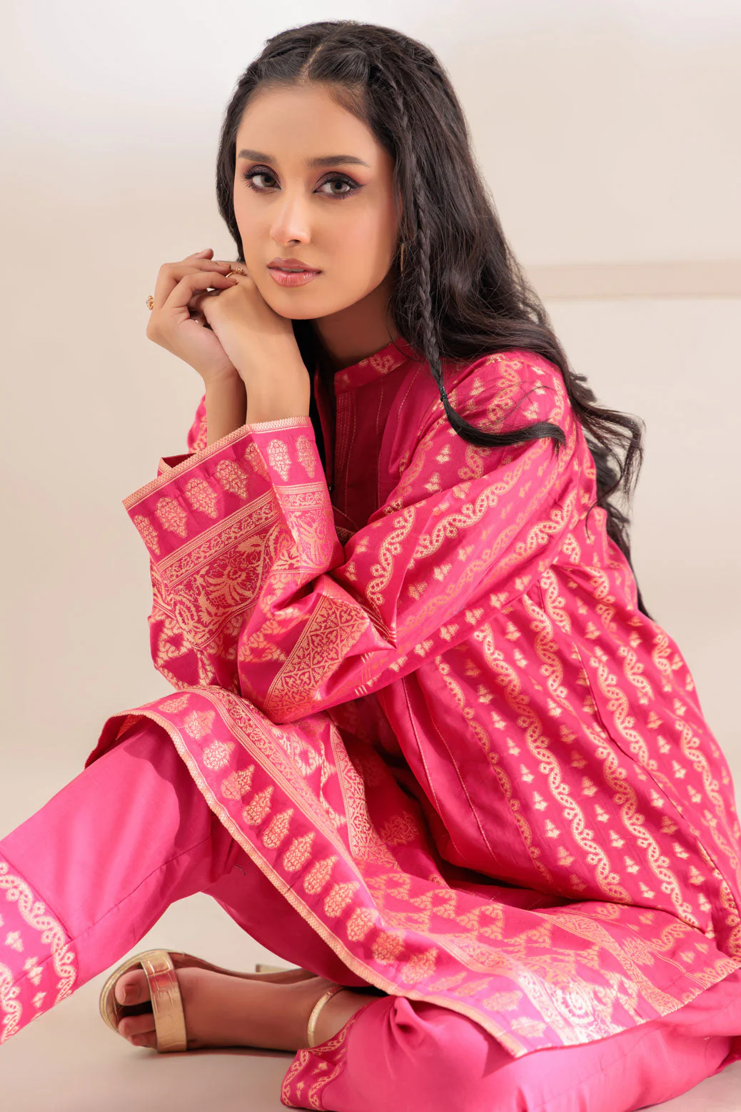 PINK-JACQUARD-2 PIECE (SSS232P25) - Image 2
