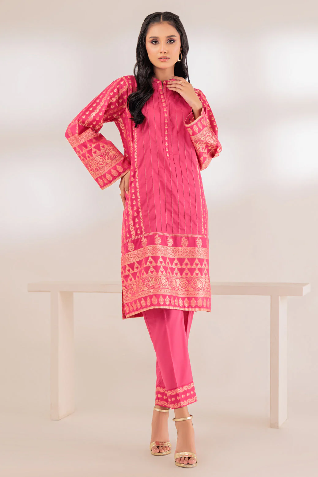 PINK-JACQUARD-2 PIECE (SSS232P25) - Image 3