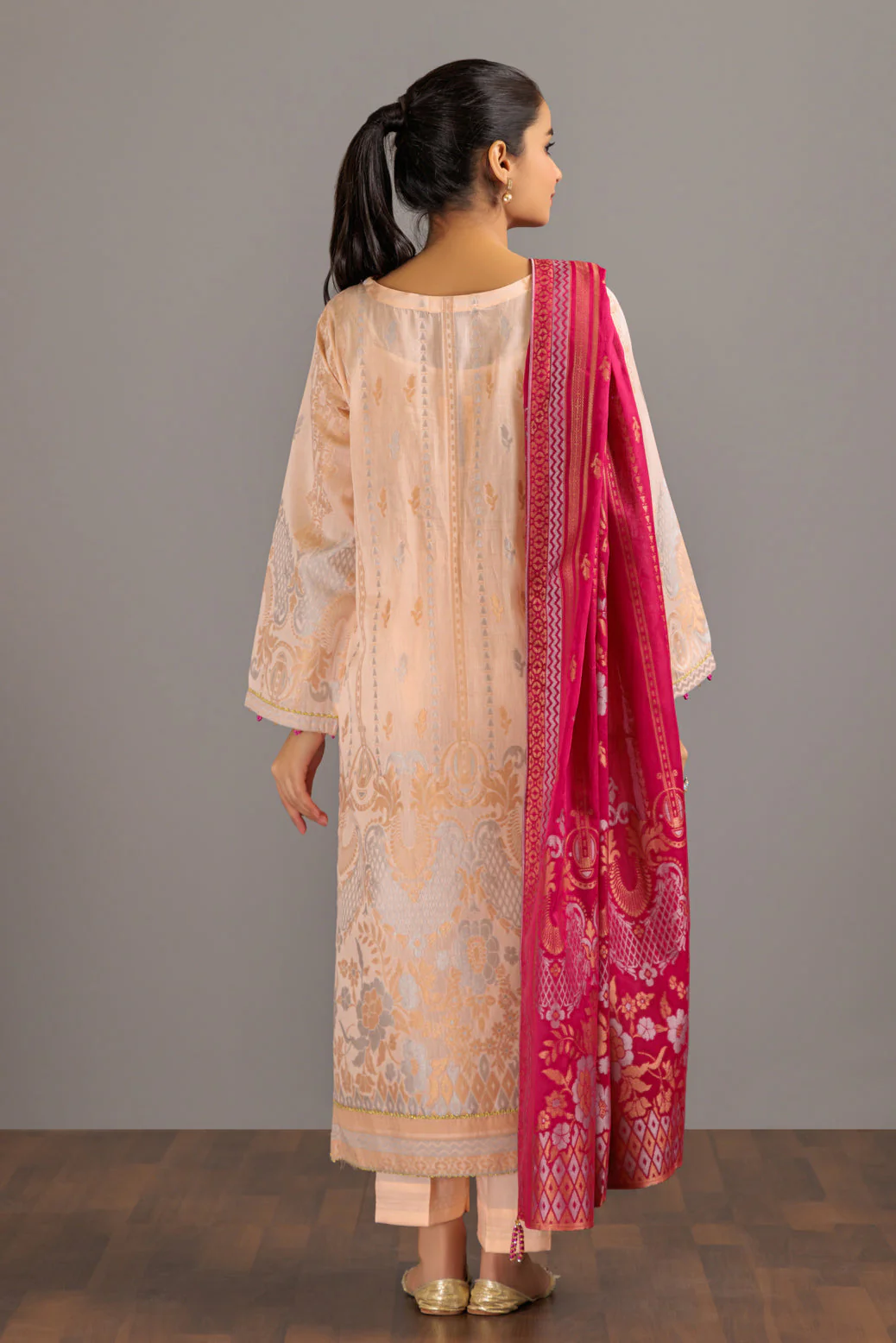 PINK-JACQUARD-3 PIECE (JAS233P09) - Image 4