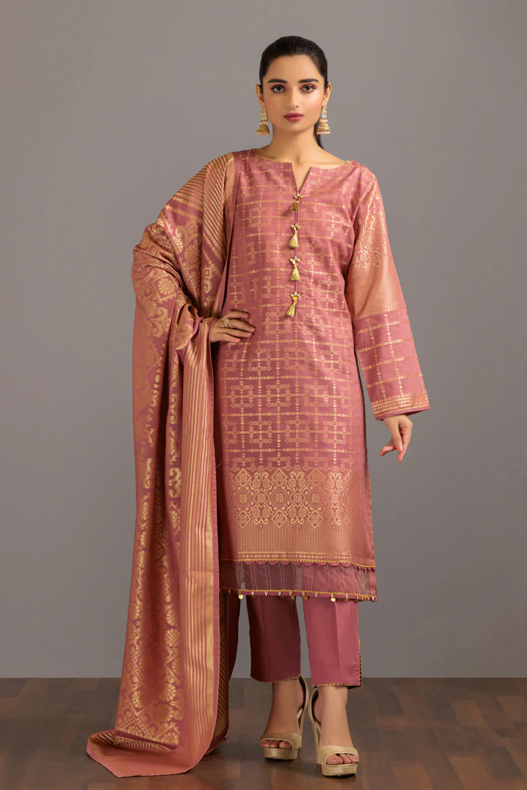PINK-JACQUARD-3 PIECE (JAS233P17) - Image 2