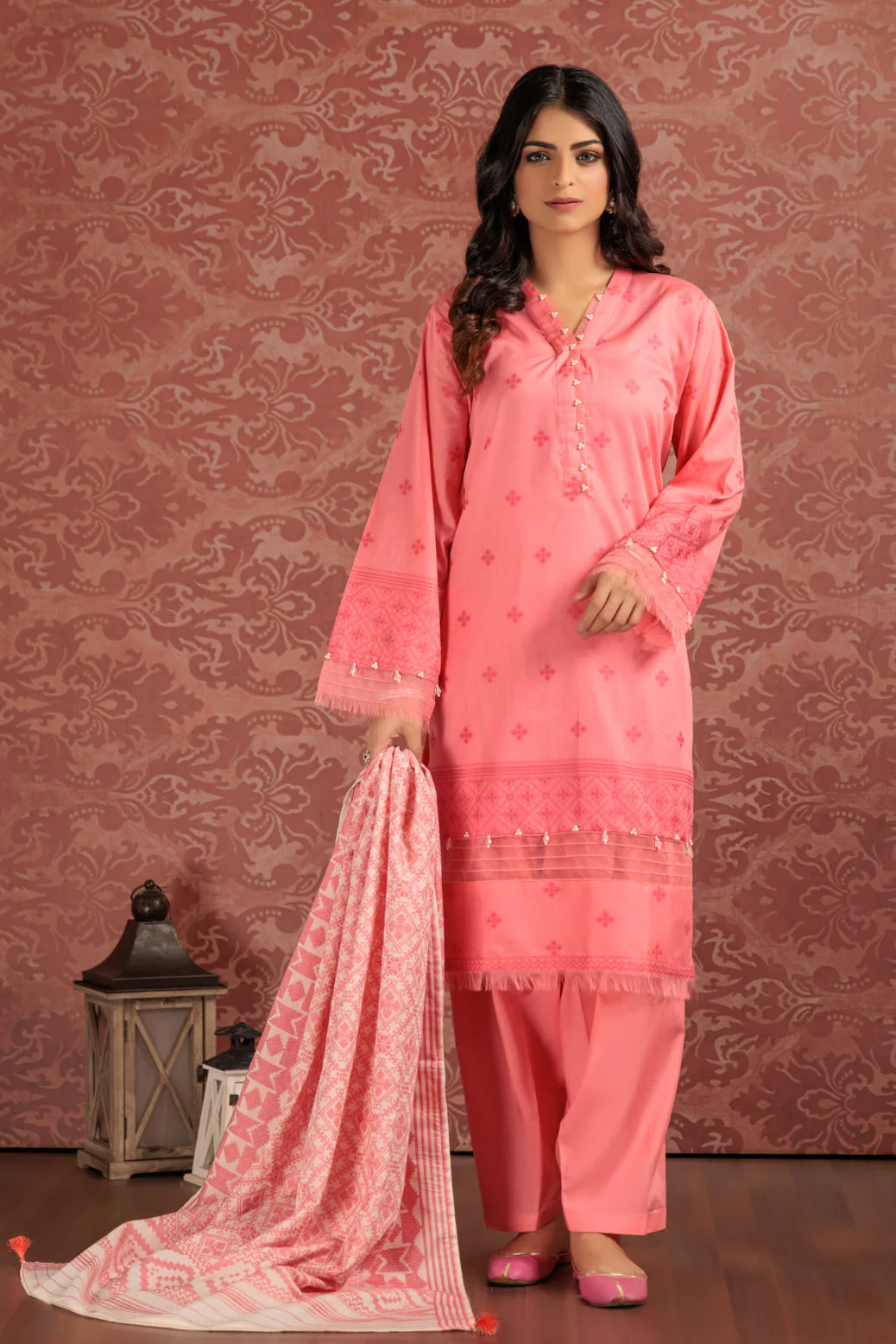 PINK-JACQUARD-3 PIECE (JRS233P01) - Image 3