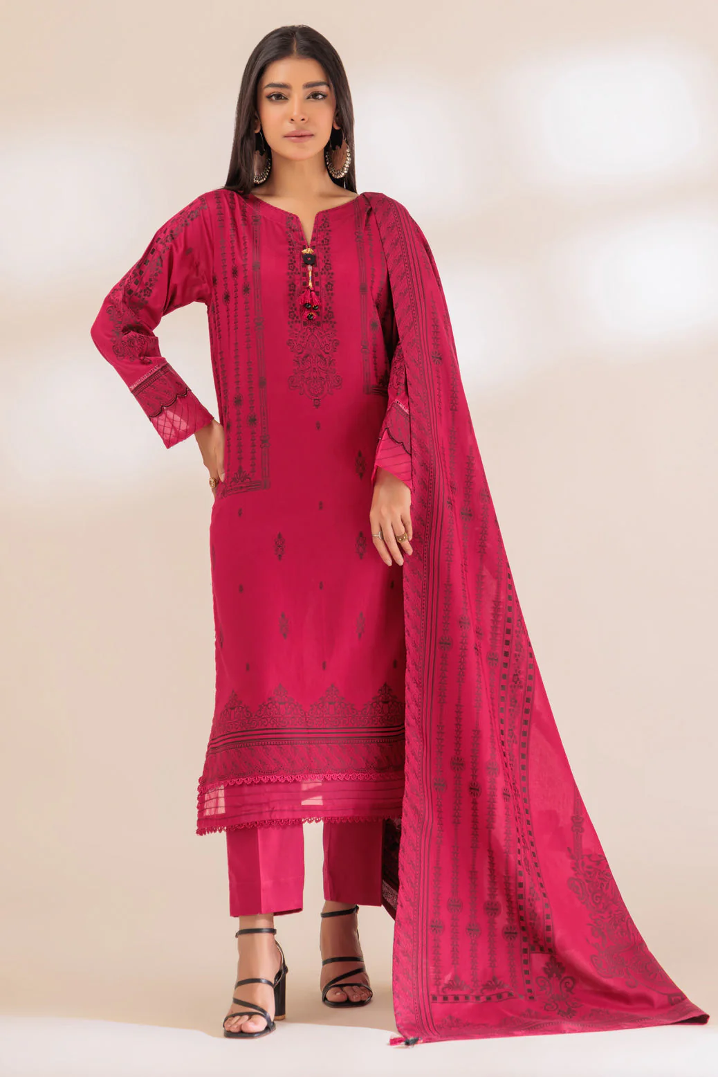 PINK-JACQUARD-3 PIECE (JRS233P20) - Image 2