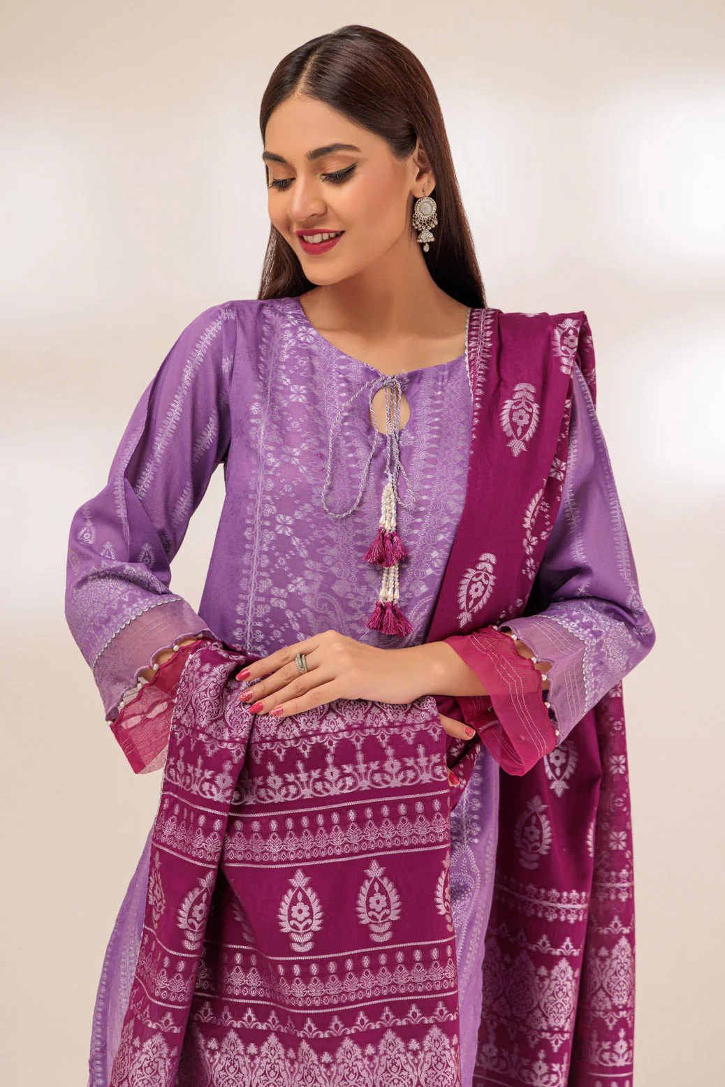 PINK-JACQUARD-3 PIECE (JSS233P18) - Image 2
