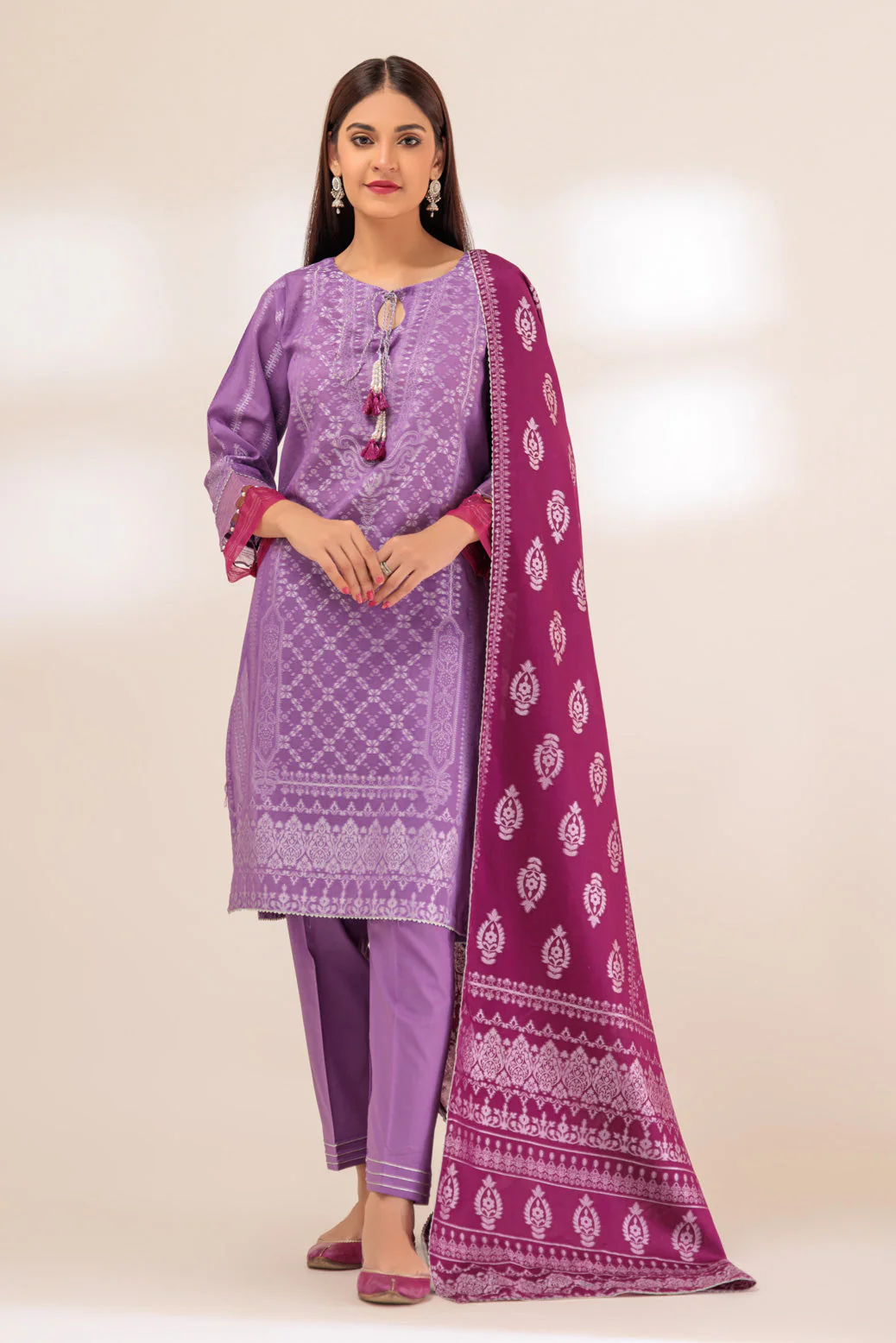PINK-JACQUARD-3 PIECE (JSS233P18) - Image 4