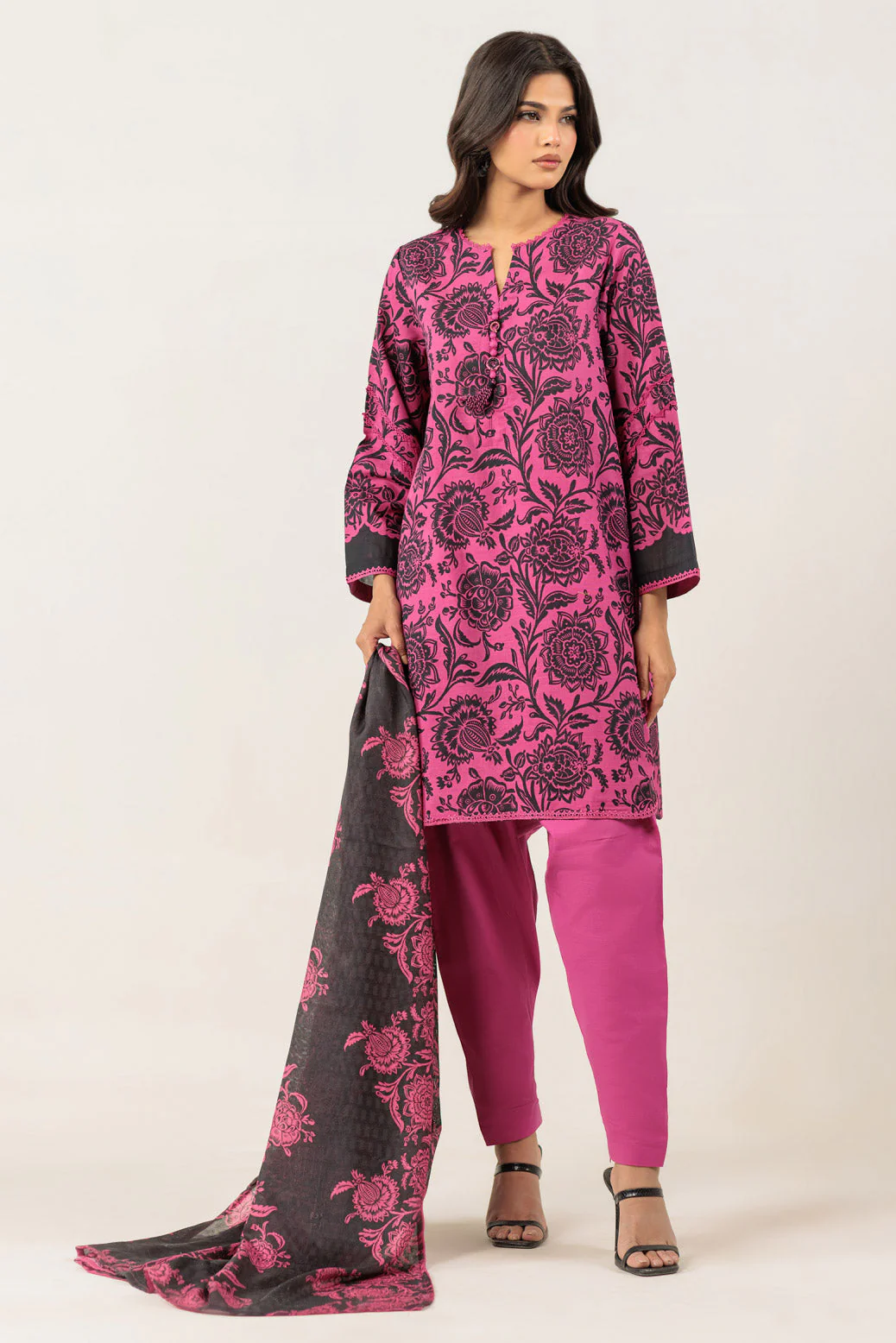 PINK-KHADDAR-3 PIECE (WS2243P25) - Image 2