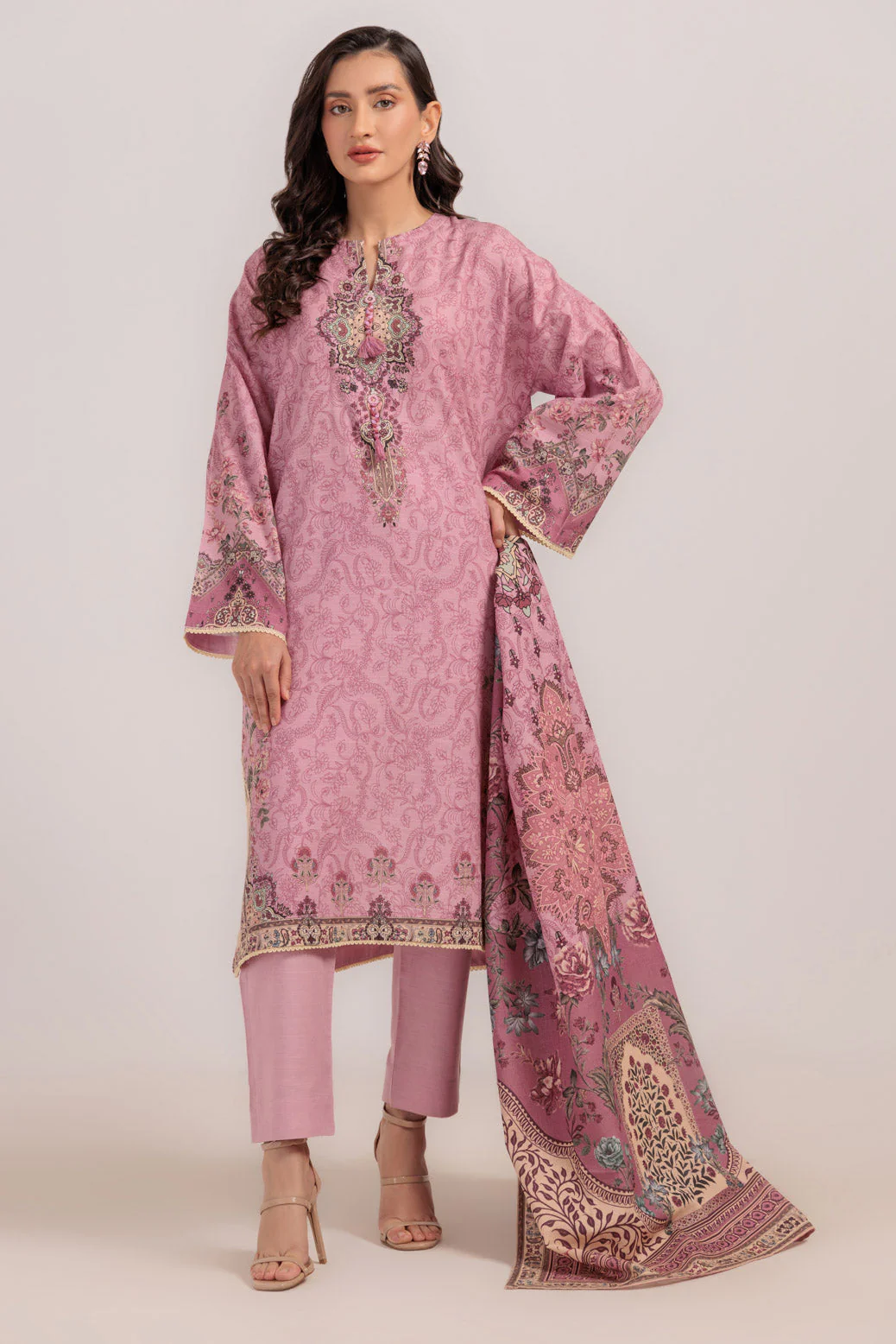 PINK-KHADDAR-3 PIECE (WS6243P99) - Image 2