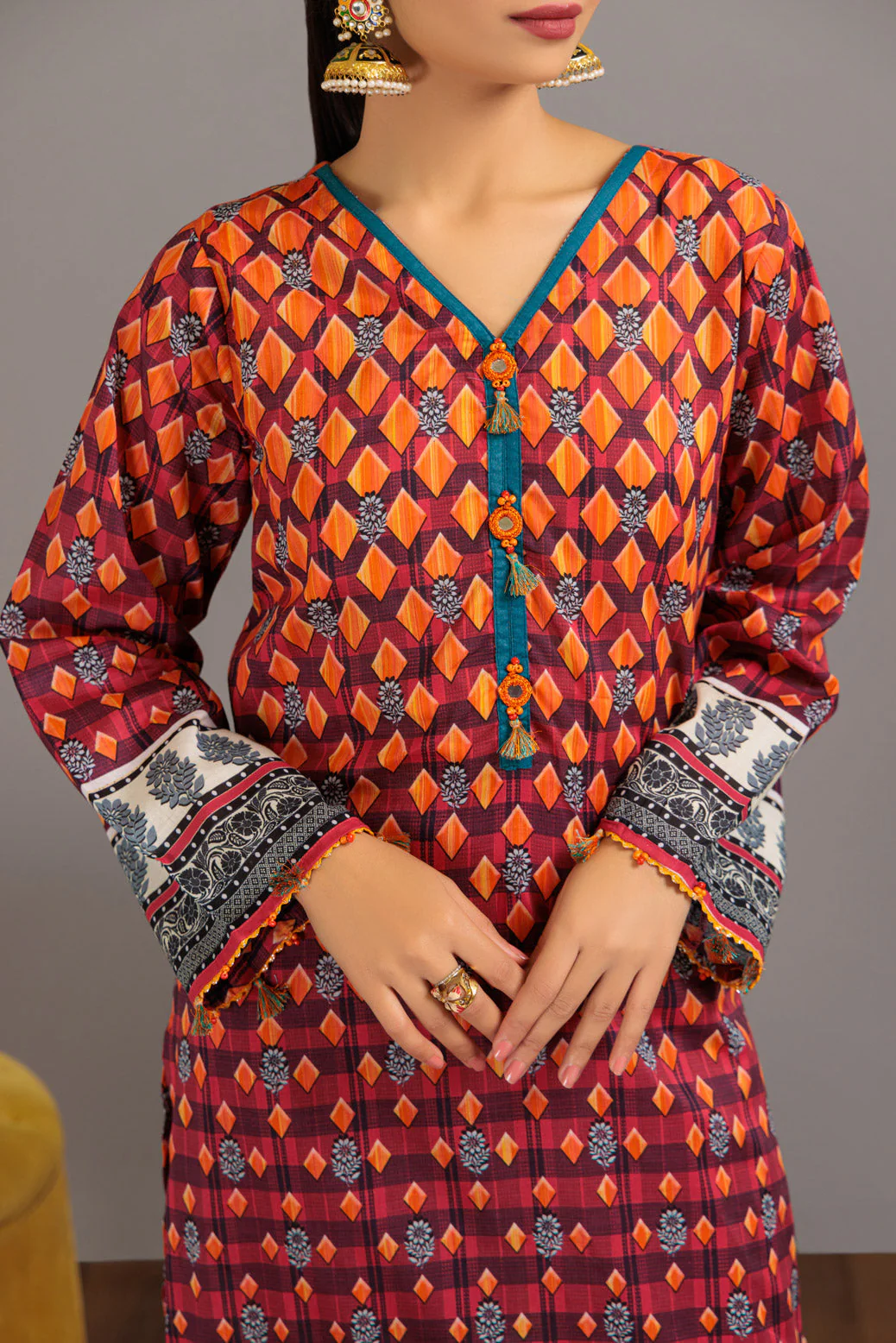 PINK-LAWN-2 PIECE (SAS232P04) - Image 2