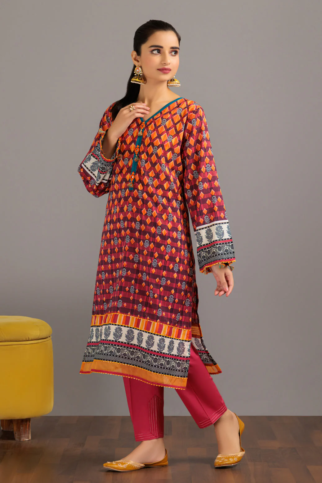 PINK-LAWN-2 PIECE (SAS232P04) - Image 3