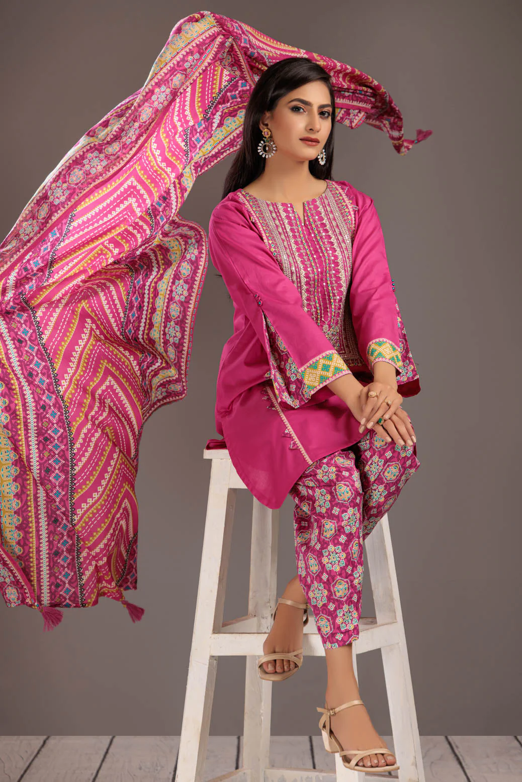 PINK-LAWN-3 PIECE (SSS233P48) - Image 3