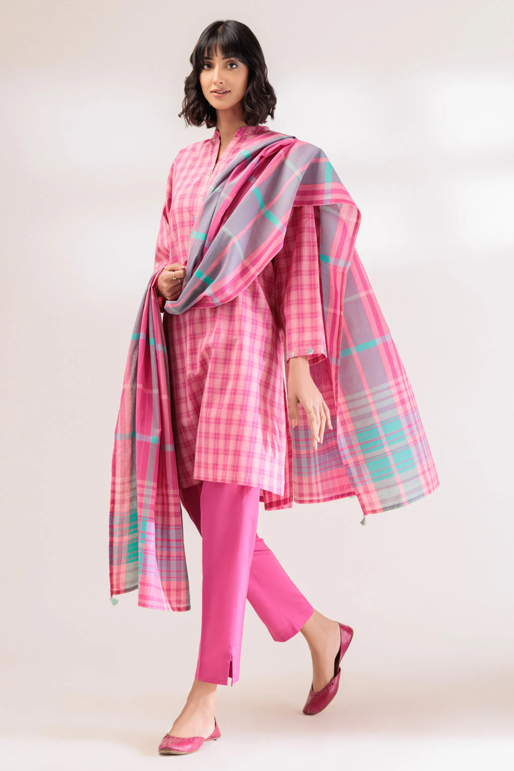 PINK-YARN DYED-3 PIECE (PWS6233P37) - Image 2