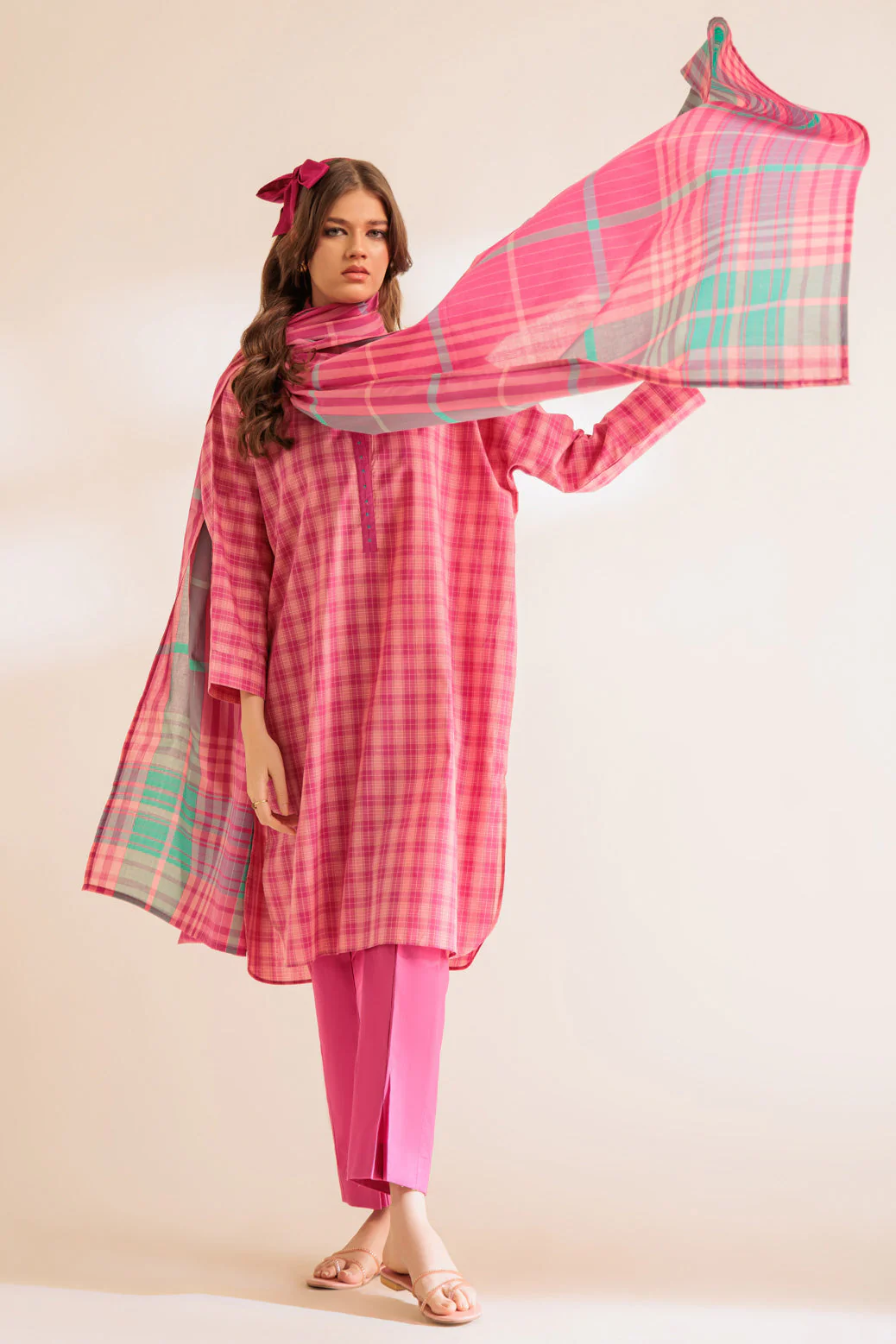 PINK-YARN DYED-3 PIECE (SS2243P103) - Image 3