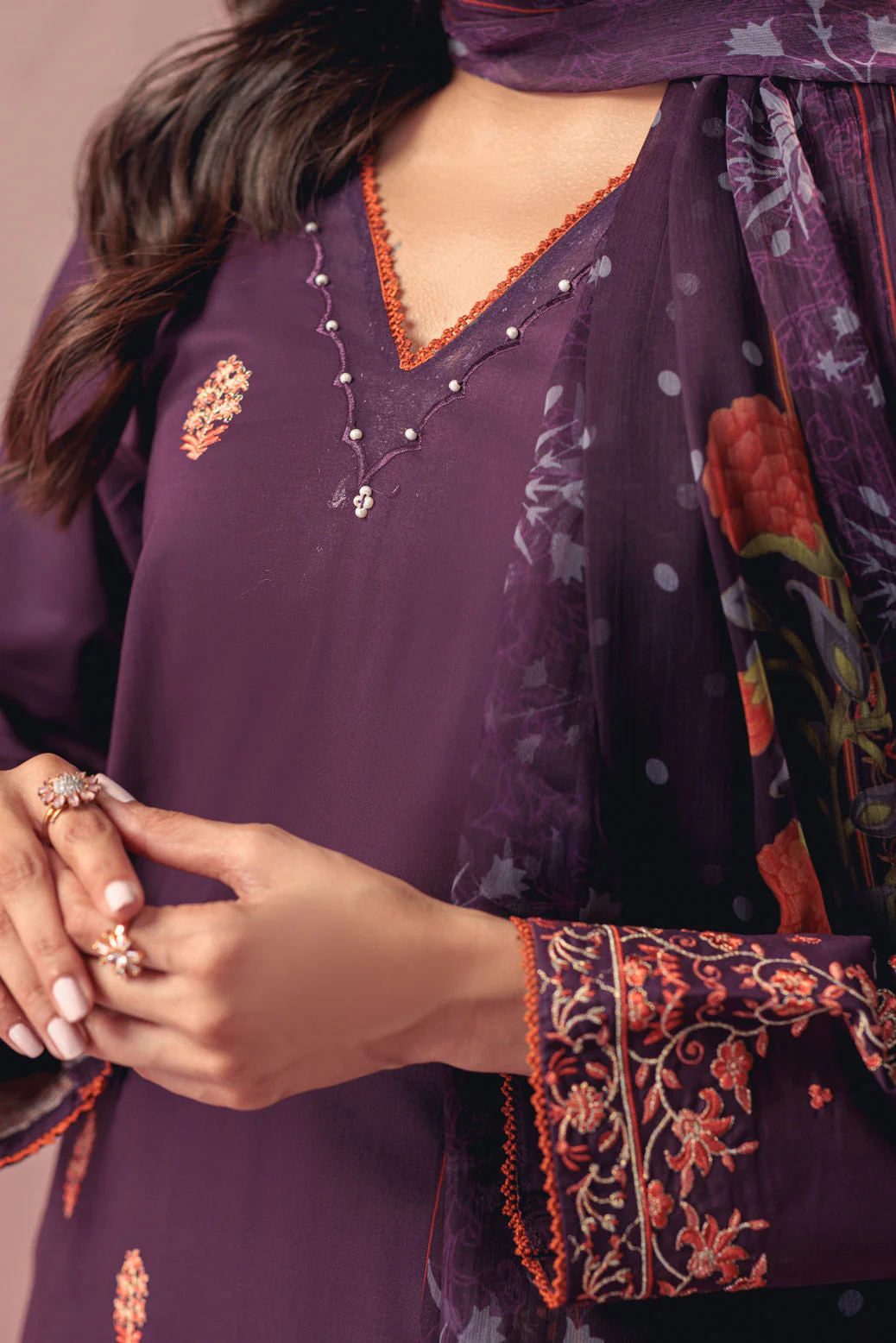 PURPLE-CAMBRIC-3 PIECE (6S24B3P031) - Image 2