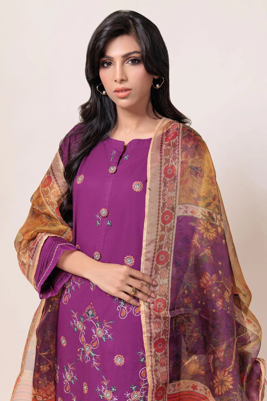 PURPLE-CAMBRIC-3 PIECE (BPS5243P36) - Image 3