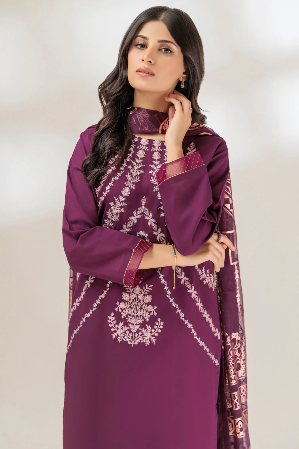 PURPLE-CAMBRIC-3 PIECE (BSHS233P17) - Image 2