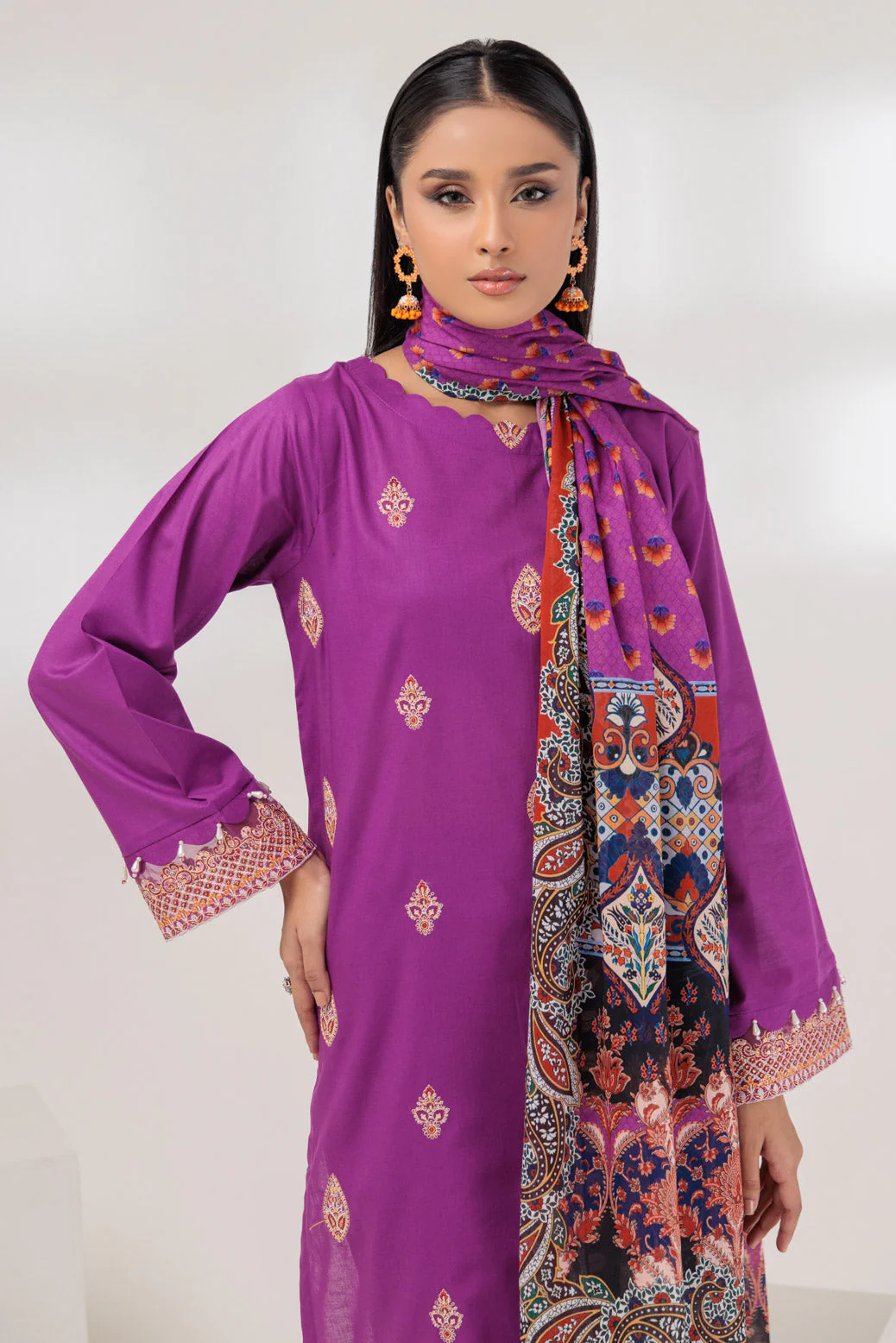 PURPLE-CAMBRIC-3 PIECE (SSS233P113) - Image 3