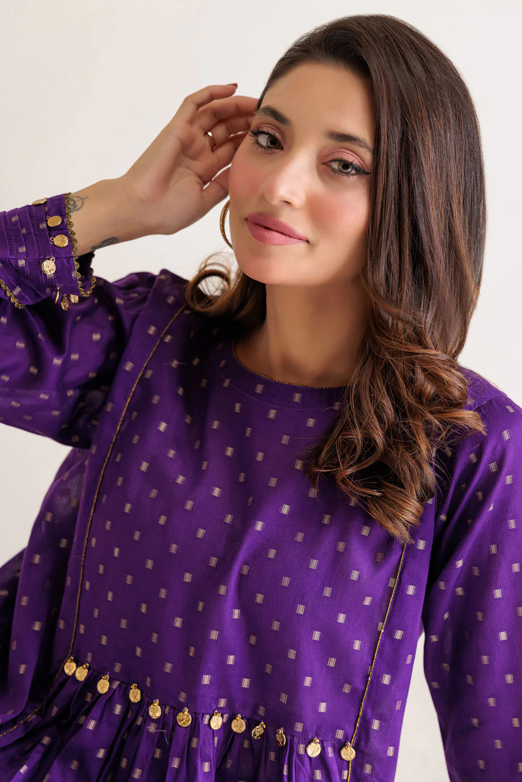 PURPLE-JACQUARD-2 PIECE (BSAS232P12) - Image 2