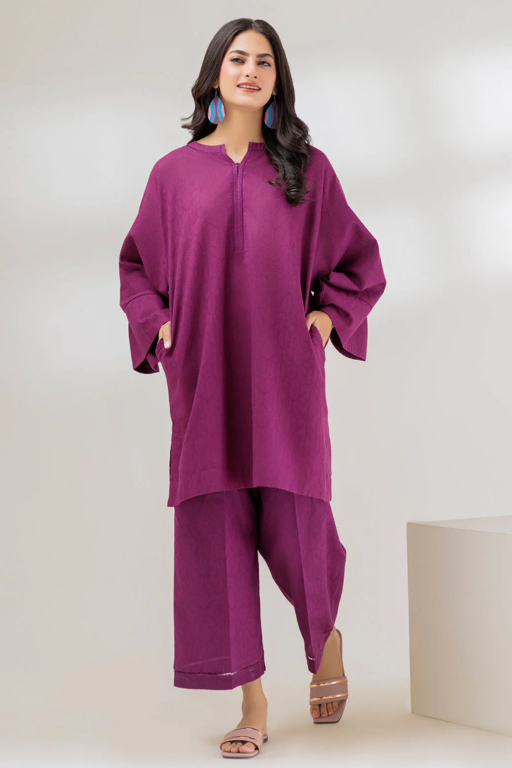 PURPLE-JACQUARD-2 PIECE (BSAS232P41) - Image 3