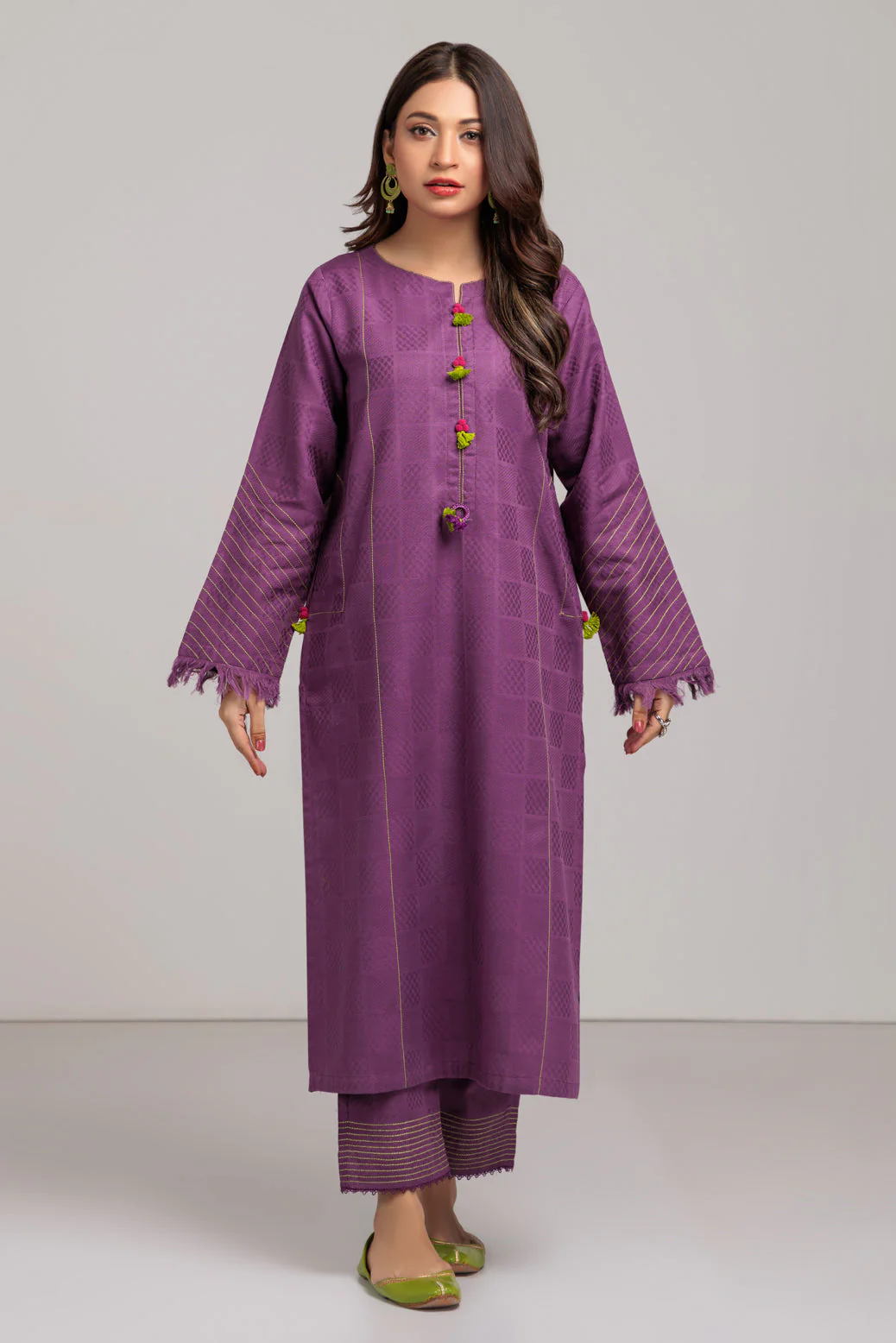 PURPLE-JACQUARD-2 PIECE (SJS222P02) - Image 2