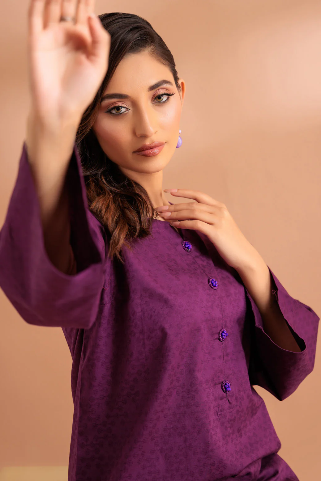 PURPLE-JACQUARD-2 PIECE (SS2242P02) - Image 2