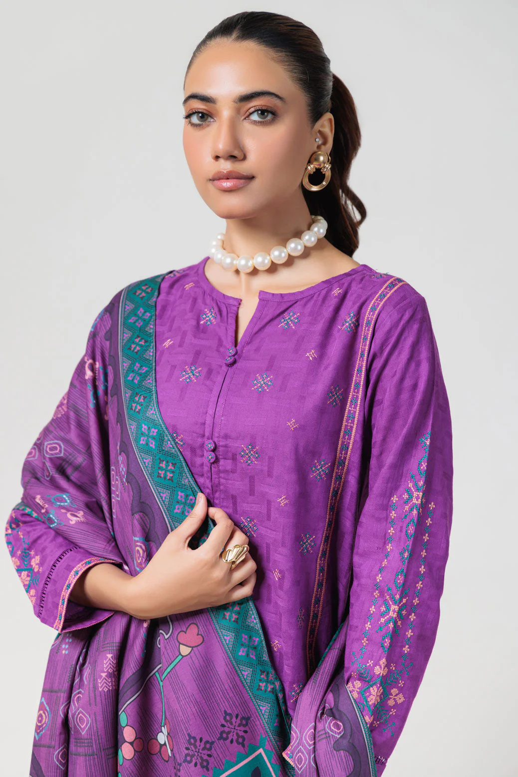PURPLE-JACQUARD-3 PIECE (BPS2243P08) - Image 4
