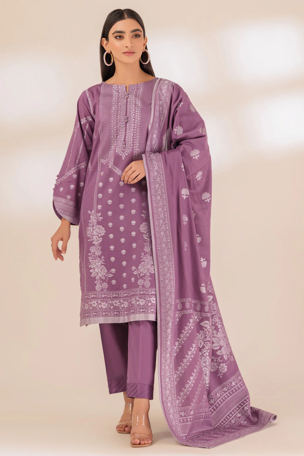 PURPLE-JACQUARD-3 PIECE (PWJ1233P09) - Image 2