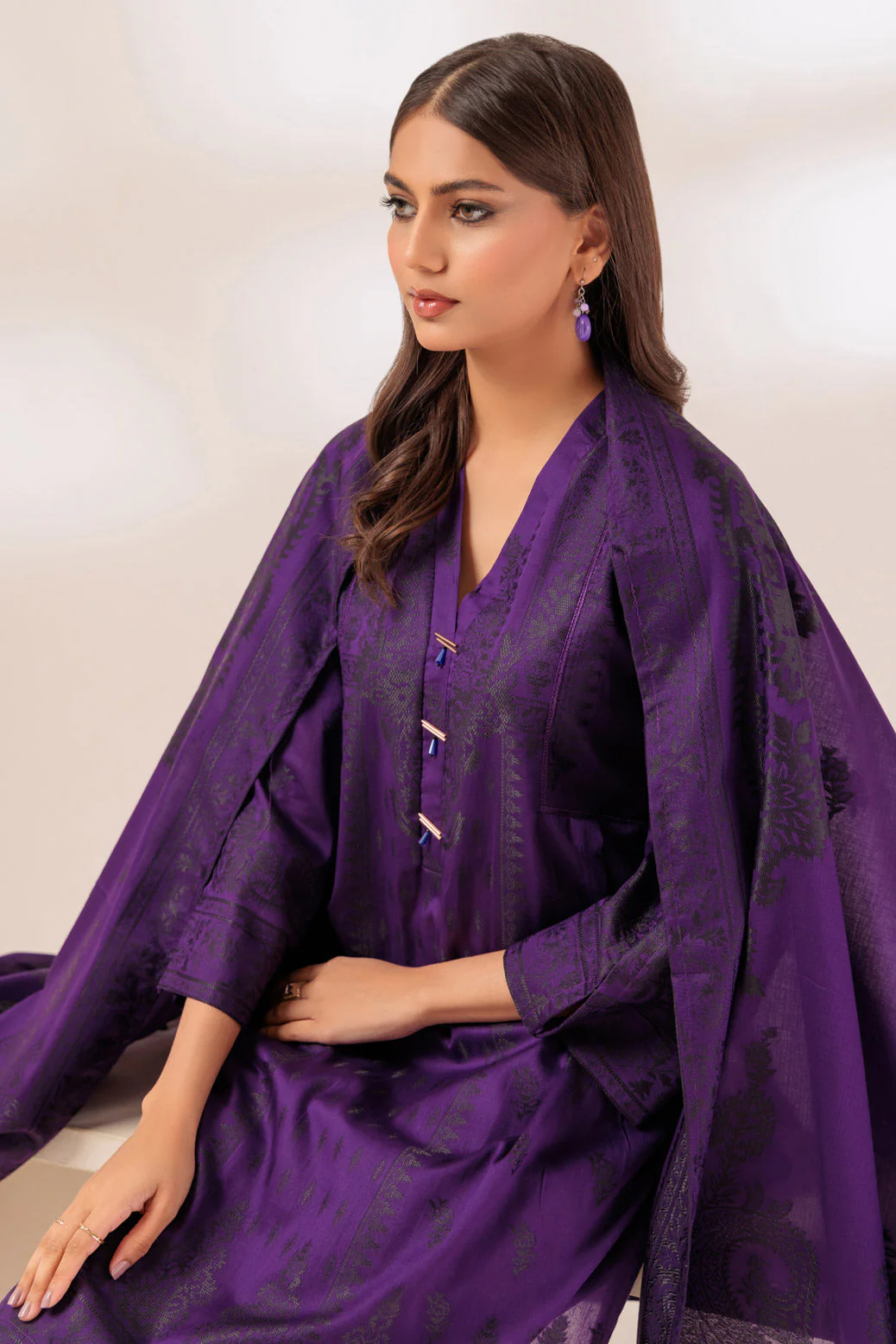 PURPLE-JACQUARD-3 PIECE (PWJ3233P12) - Image 2