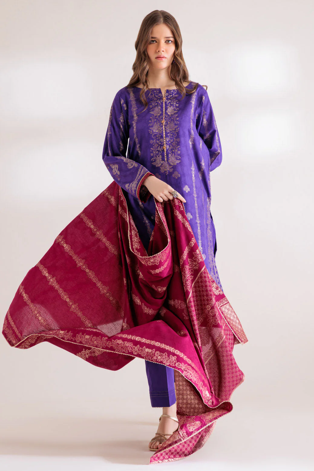PURPLE-JACQUARD-3 PIECE (PWJ5233P04) - Image 3