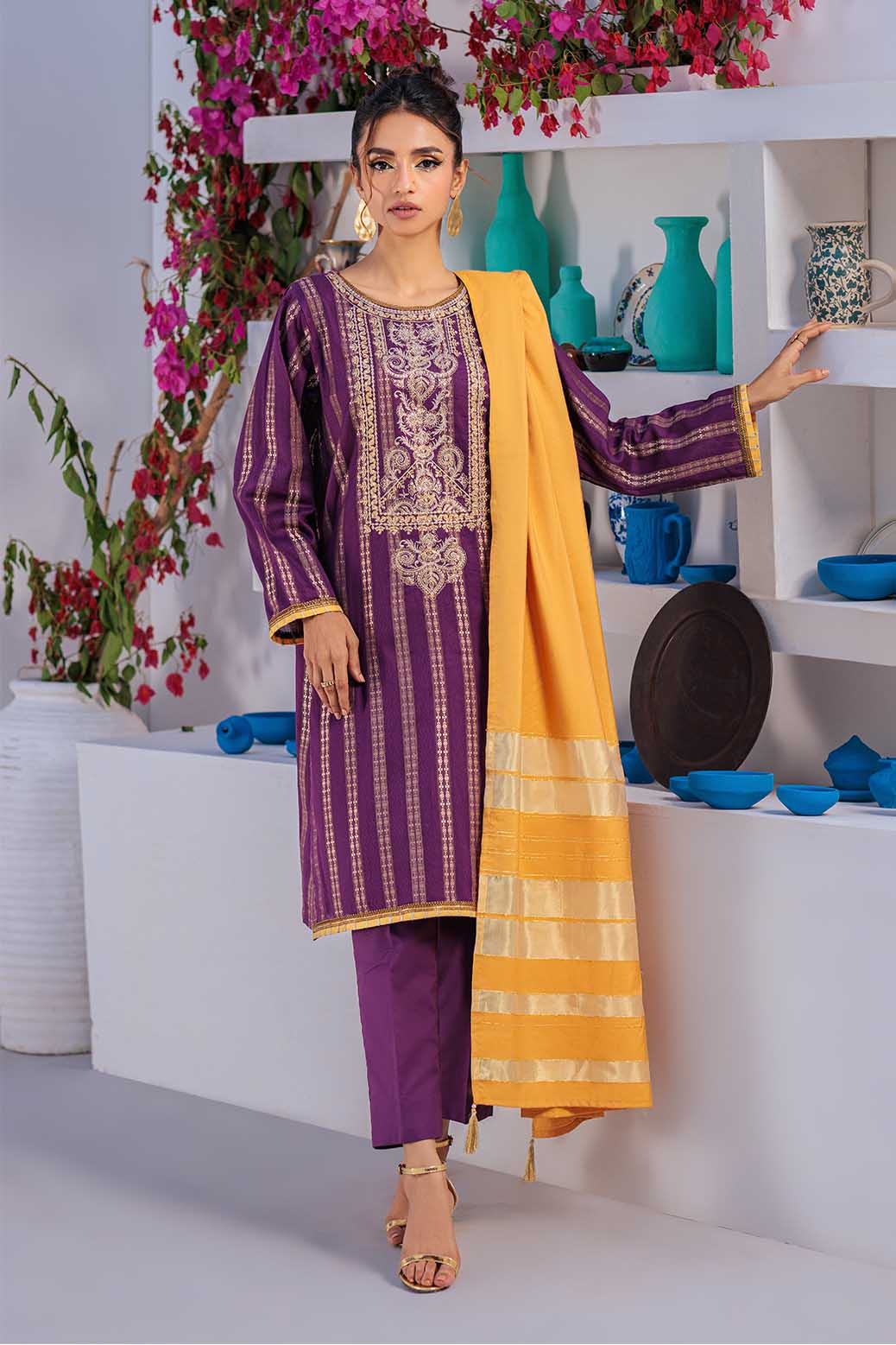 PURPLE-JACQUARD-3 PIECE (PWS5233P01) - Image 2