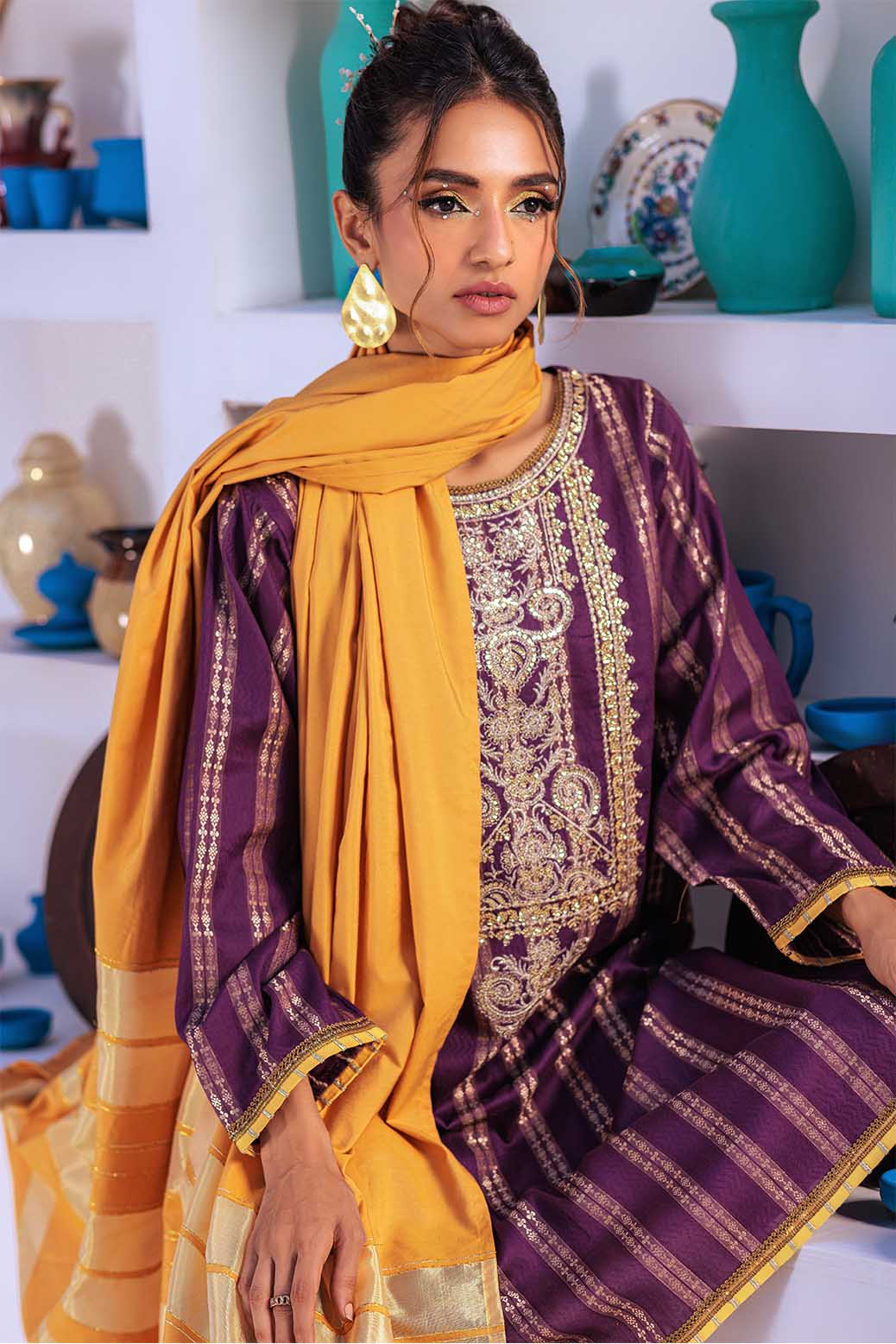 PURPLE-JACQUARD-3 PIECE (PWS5233P01) - Image 4