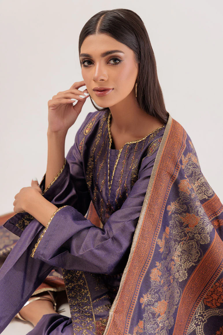 PURPLE-JACQUARD-3 PIECE (PWS5233P13) - Image 2