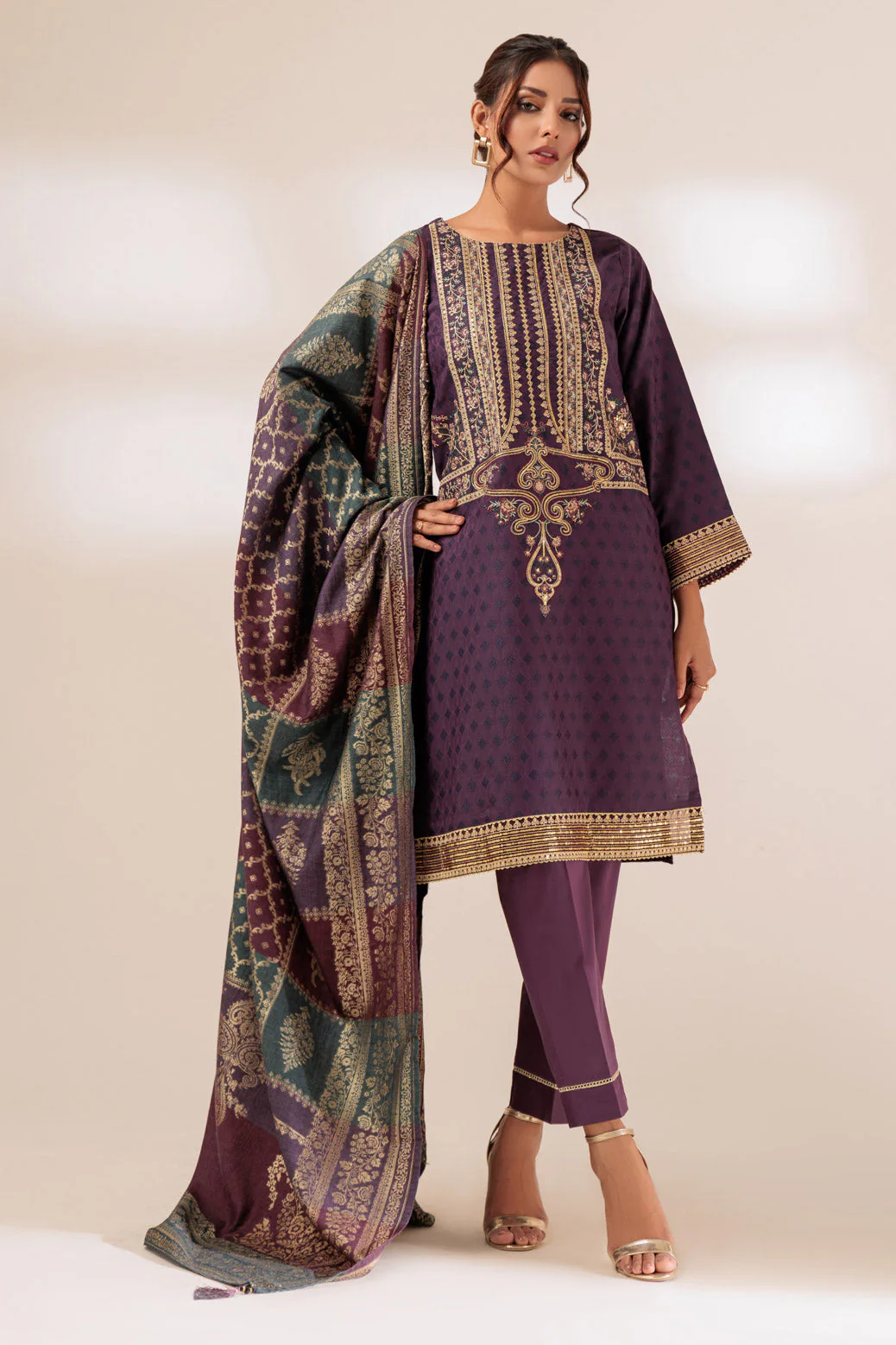 PURPLE-JACQUARD-3 PIECE (PWS5233P27) - Image 3